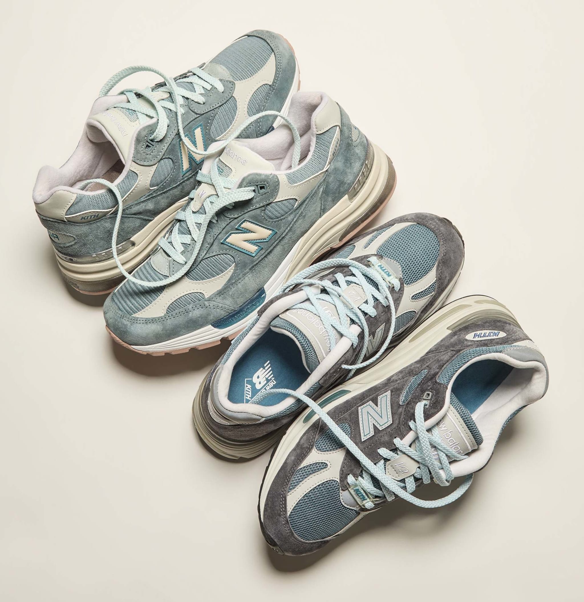 Kith x New Balance 991v2 'Steel Blue' and 992