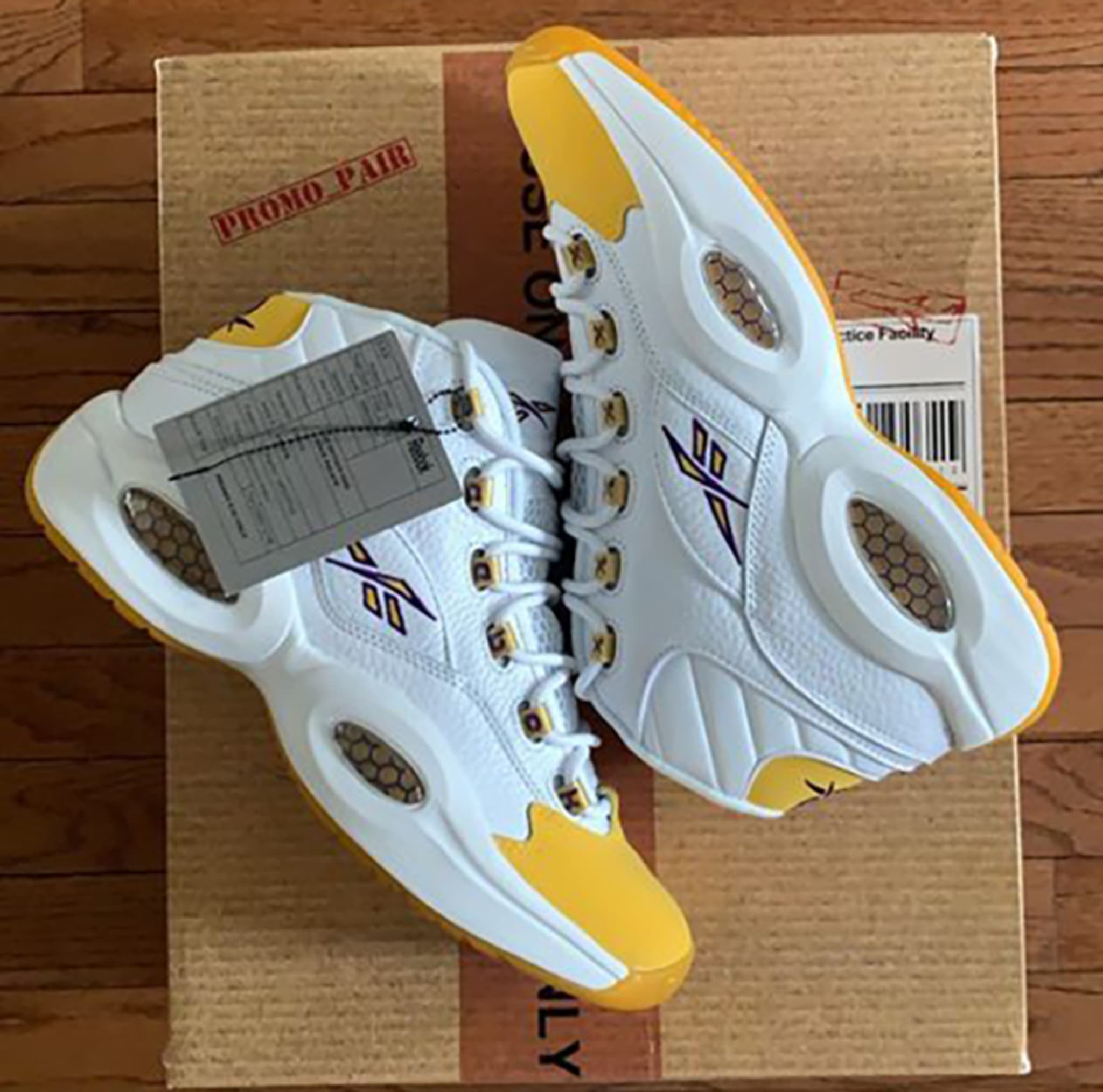 Kobe Bryant Reebok Question Yellow Lakers 3
