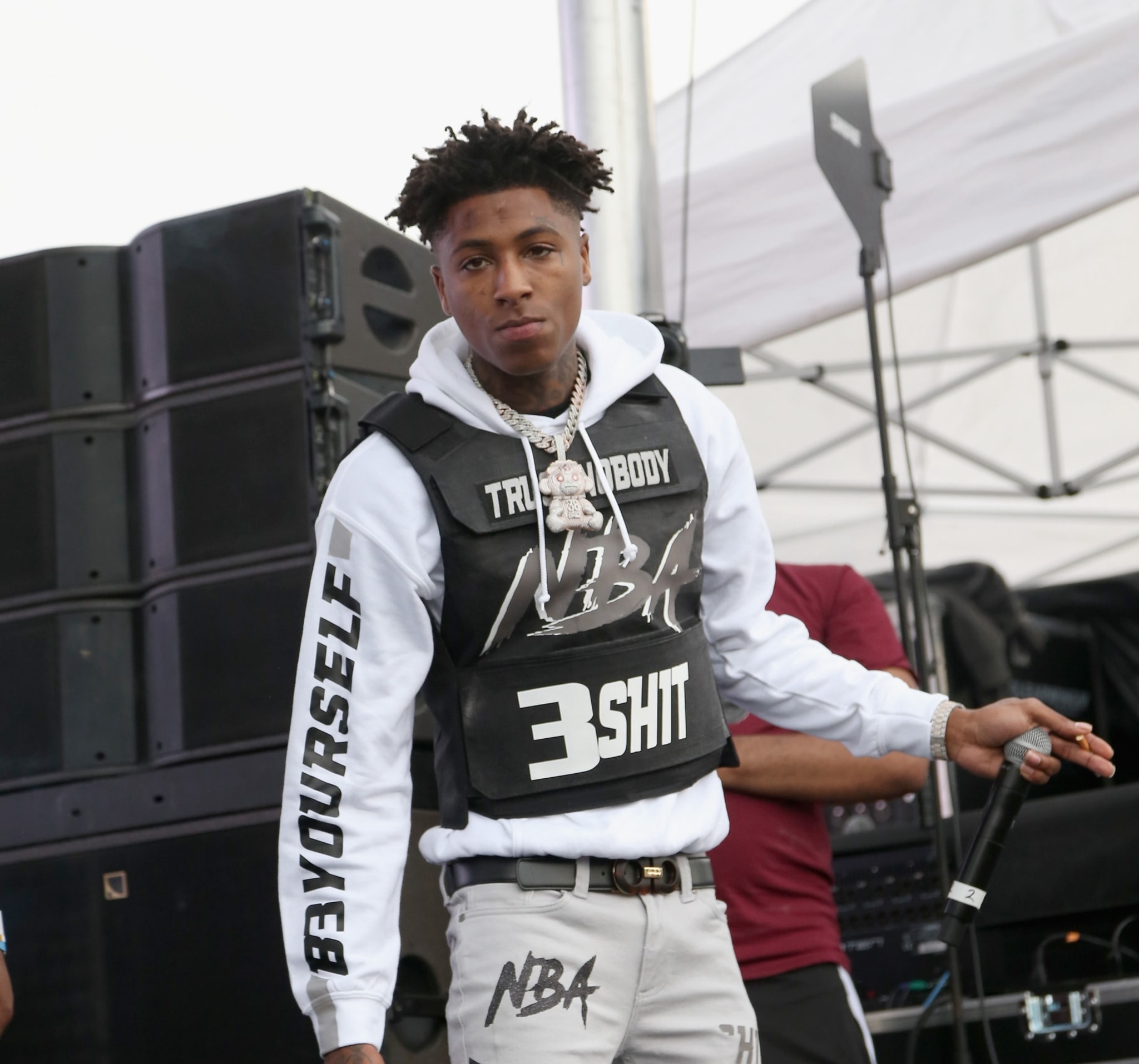 DALLAS, TEXAS - MAY 03: Youngboy Never Broke Again performs in concert during JMBLYA Dallas at Fair Park on May 3, 2019 in Dallas, Texas. 