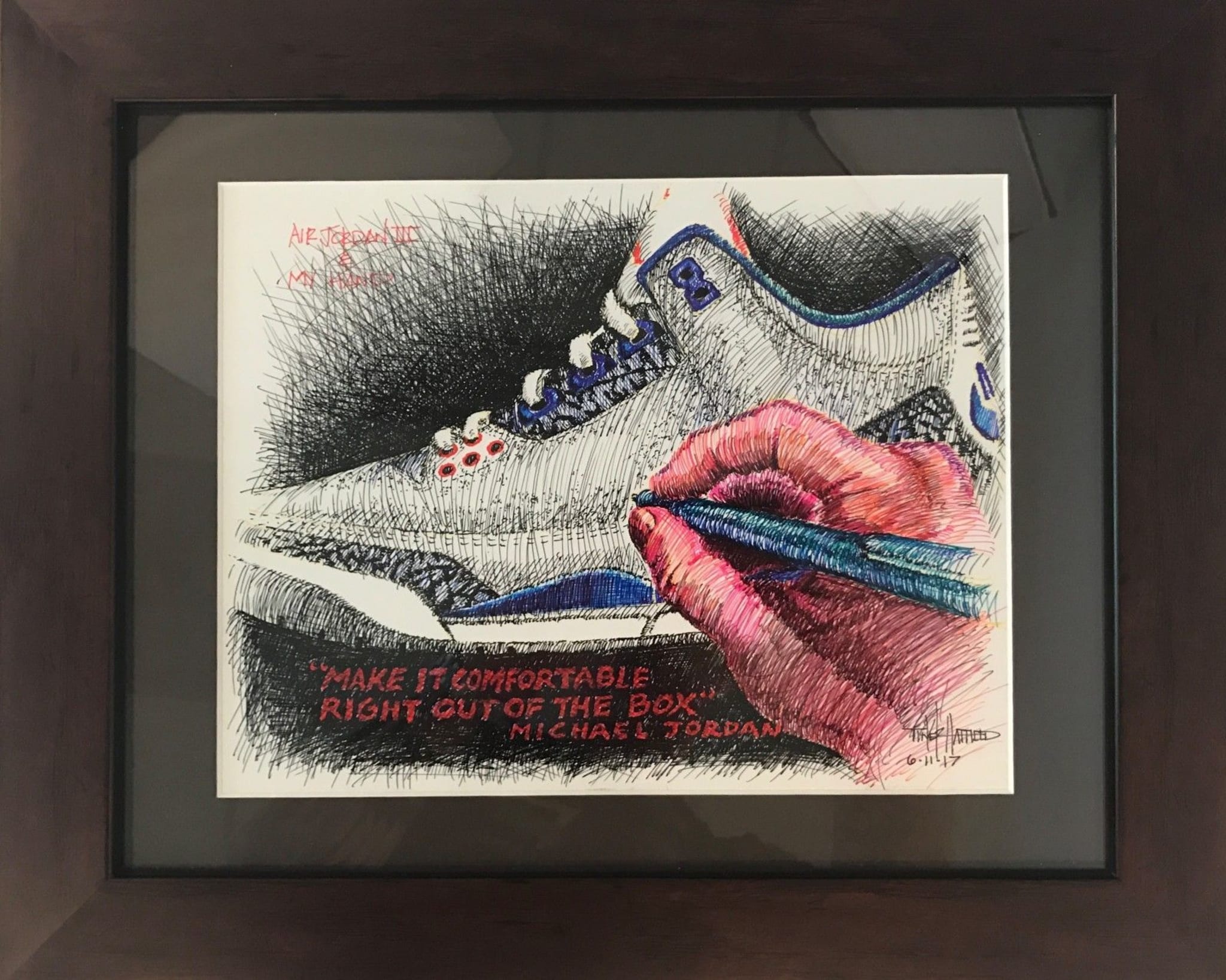 Tinker Hatfield Air Jordan 3 Drawing Make a Wish Charity