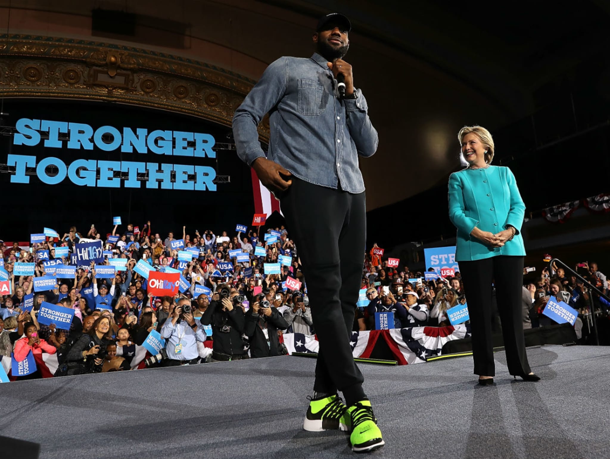 LeBron James Rallies With Hillary Clinton in the Volt Nike Air Presto Ultra Flyknit