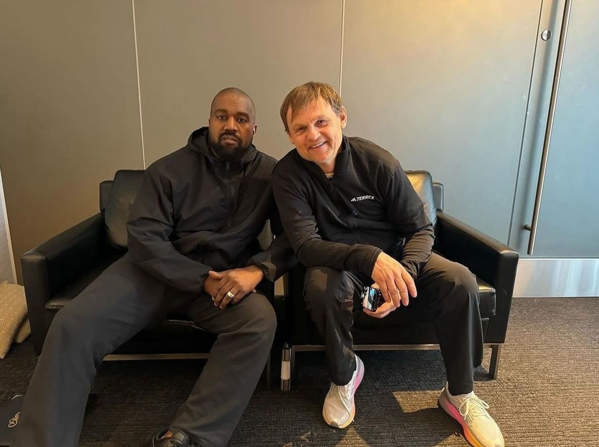 Kanye West (Ye) and Adidas CEO Bjorn Gulden