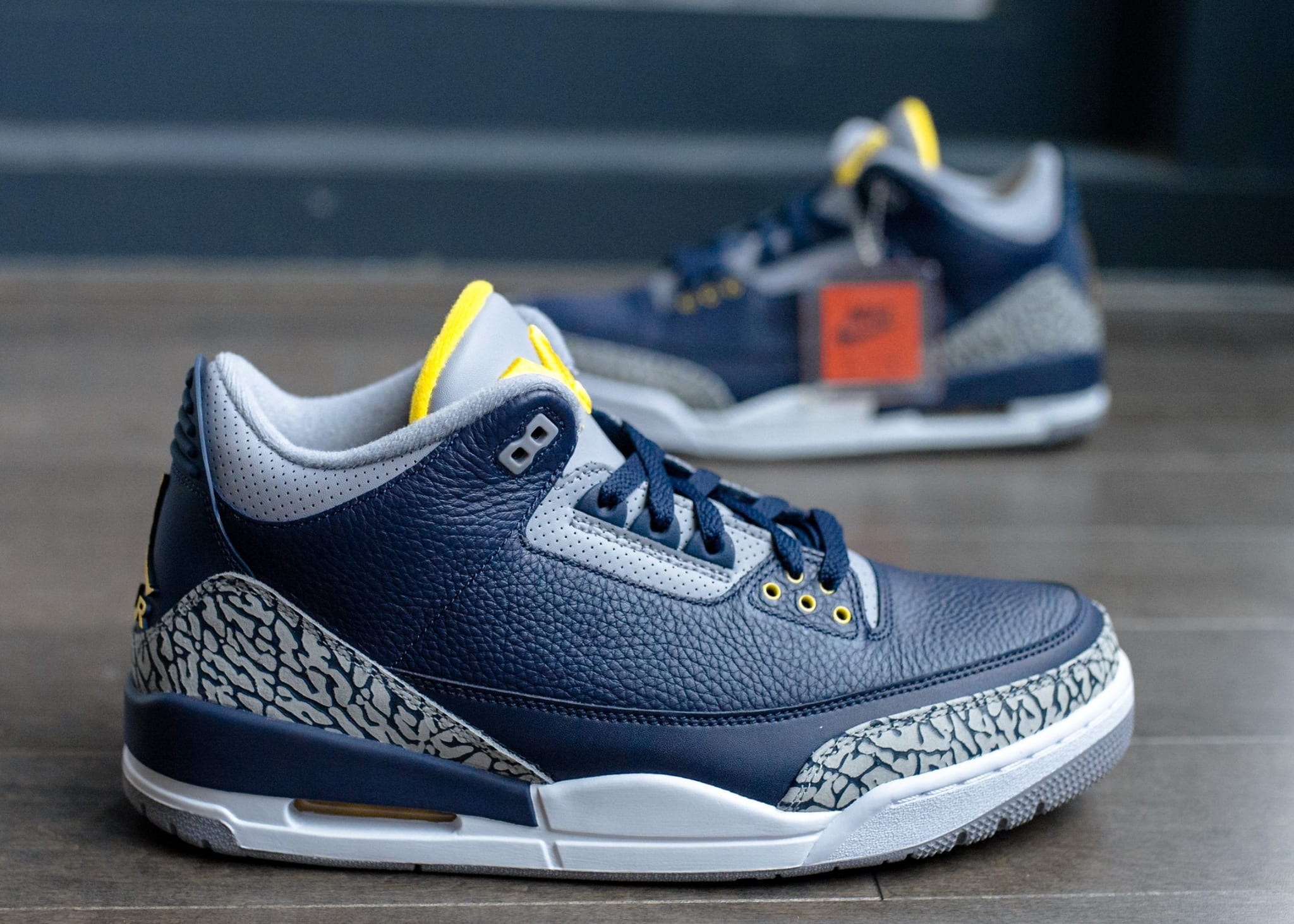 Air Jordan 3 'Michigan' PE (Lateral)