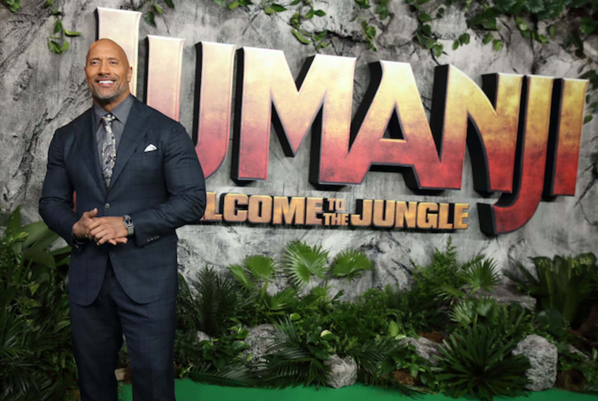 Dwayne "The Rock" Johnson at the 'Jumanji' premire.