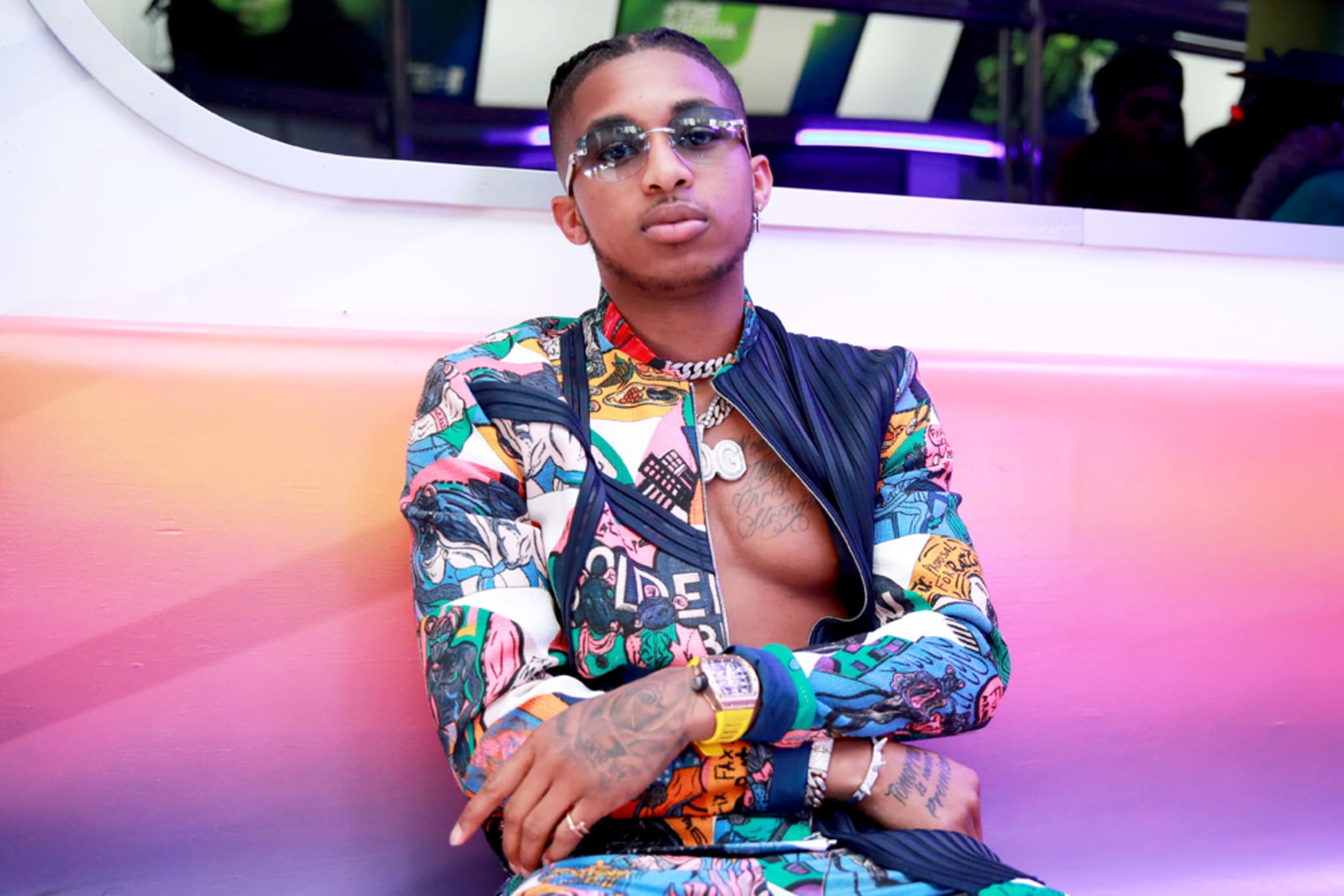 DDG attends the InstaCarpet during the BET Awards 2019