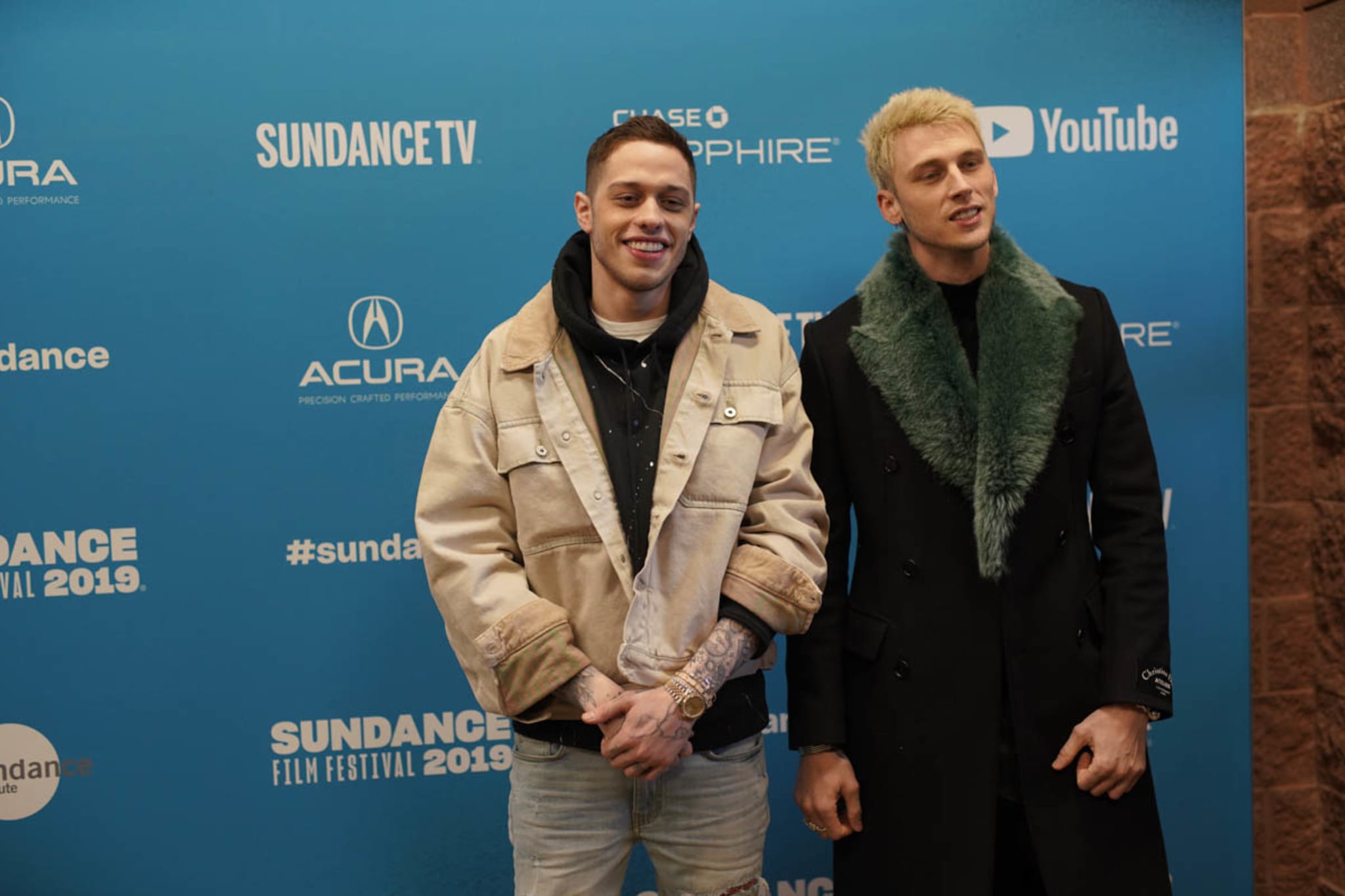 Pete Davidson and Colson Baker attend the World Premiere of Big Time Adolescence