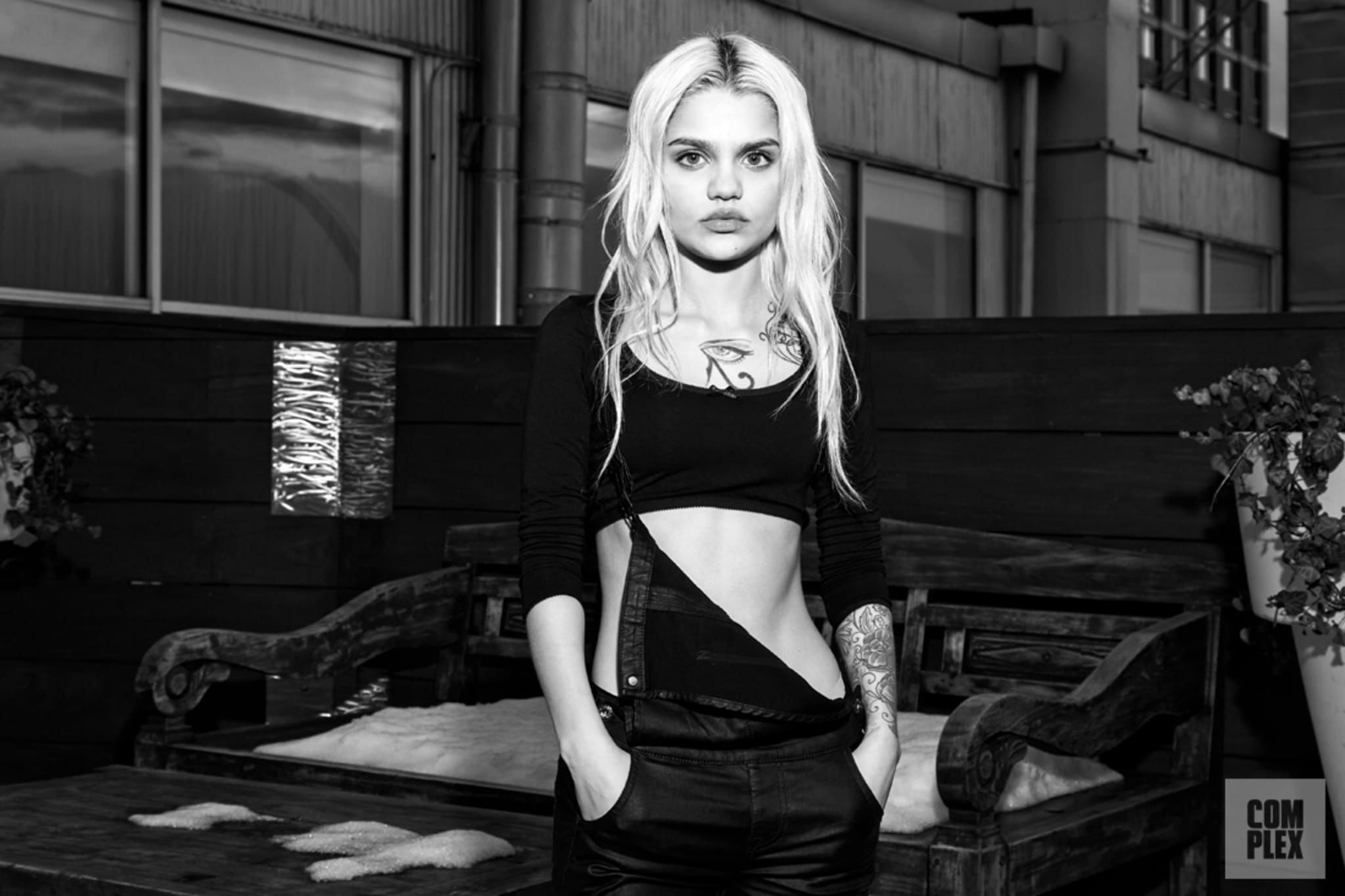 Amina Blue after Kanye West's Yeezy Season 5 runway show