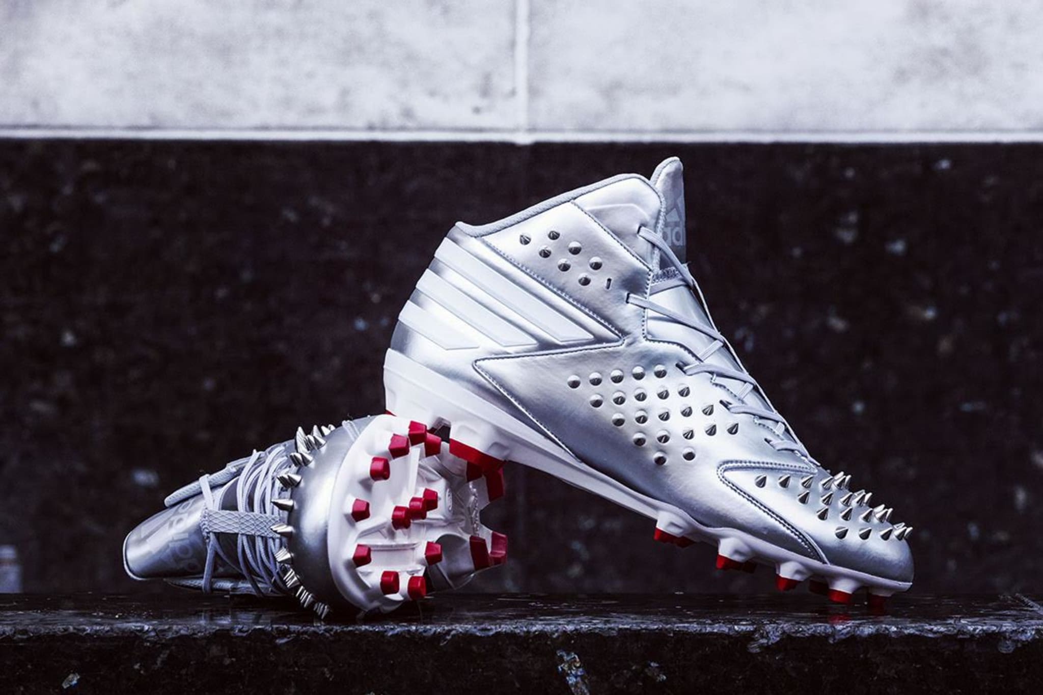 Von Miller Adidas Fashion Show Spiked Cleats Side
