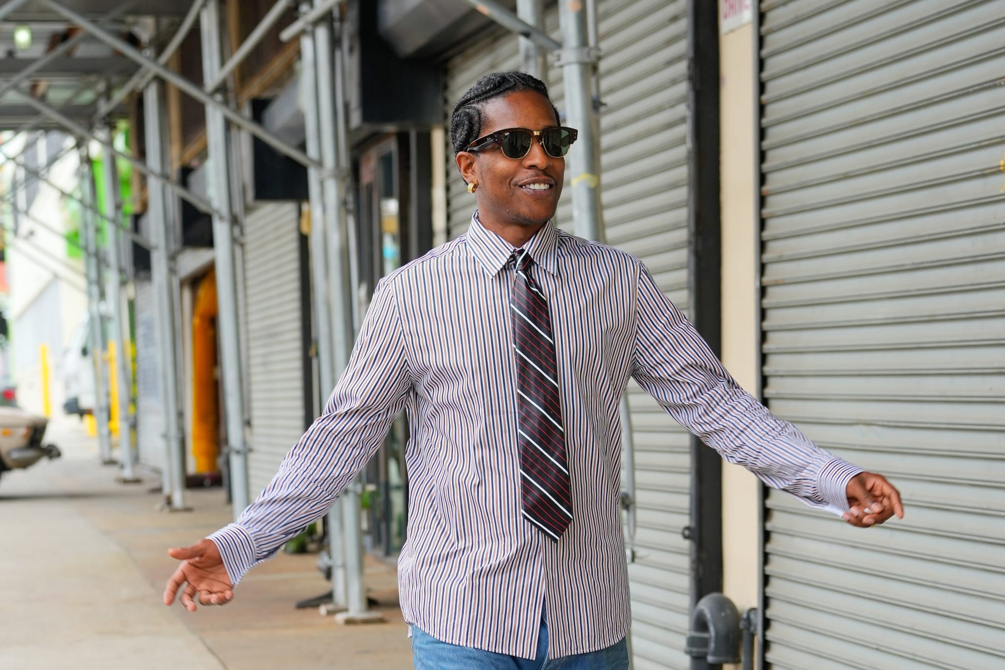 NEW YORK, NEW YORK - JUNE 30: A$AP Rocky is seen on June 30, 2024 in New York City.