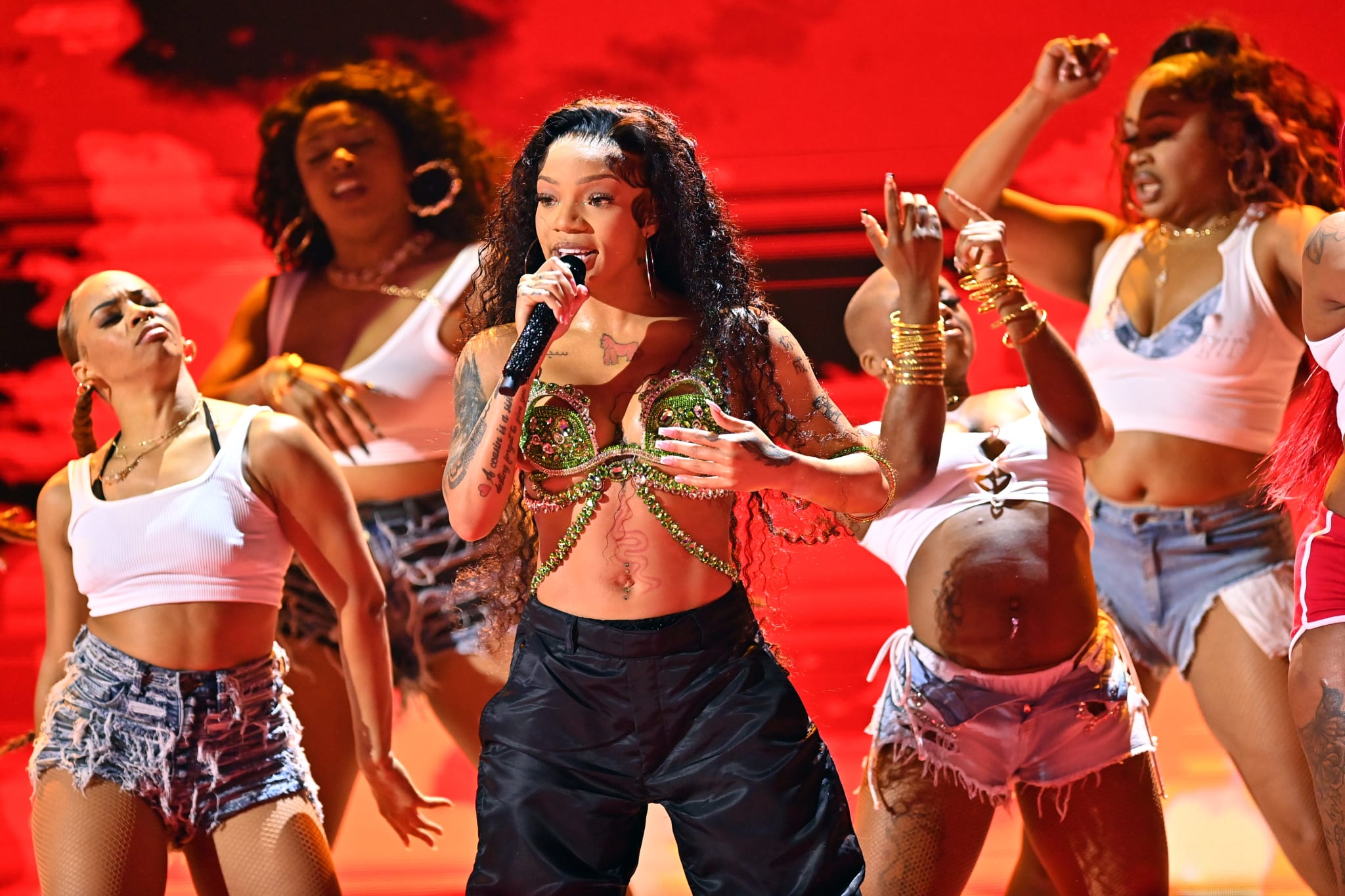 GloRilla performs onstage during the 2024 BET Awards at Peacock Theater on June 30, 2024 in Los Angeles, California. 
