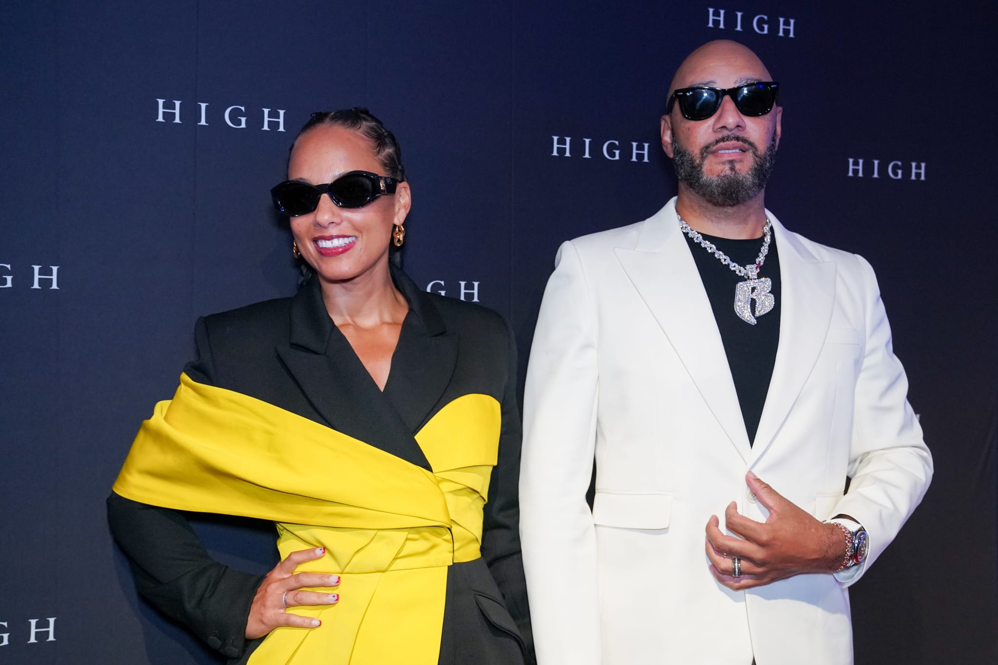 ATLANTA, GEORGIA - SEPTEMBER 13: Alicia Keys and Swizz Beatz attend The Giants Party at High Museum of Art on September 13, 2024 in Atlanta, Georgia.