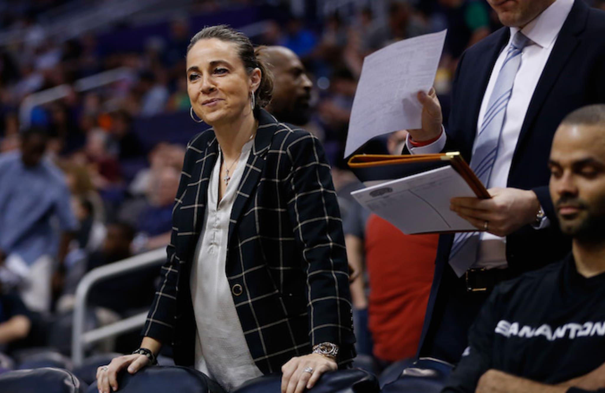 Assistant coach Becky Hammon against the Suns.