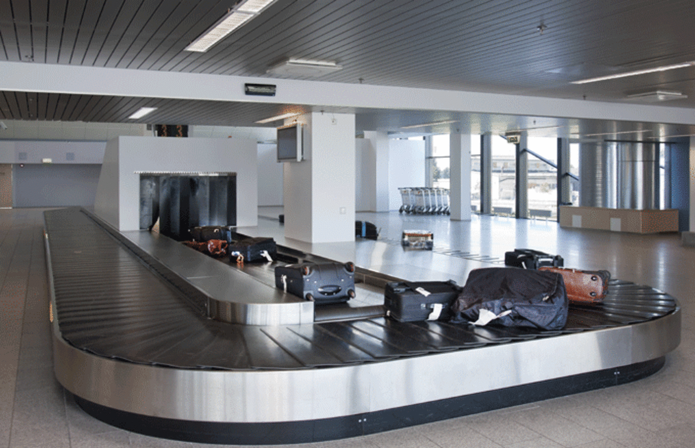 Baggage claim stock photo