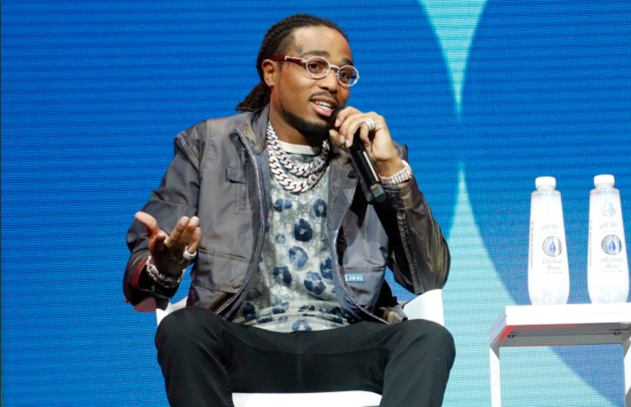 Quavo speaks during the 2019 Forbes 30 Under 30 Summit