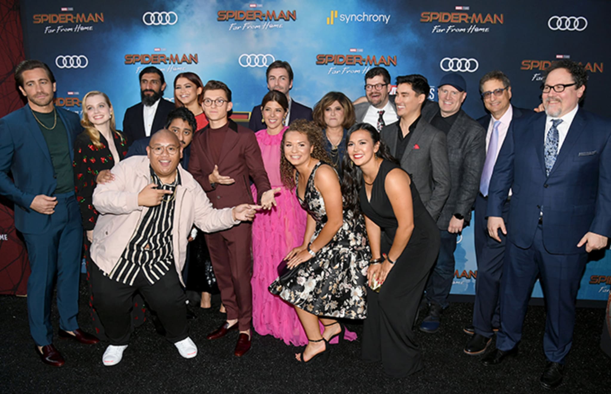Spider Man cast and producers during happier days.