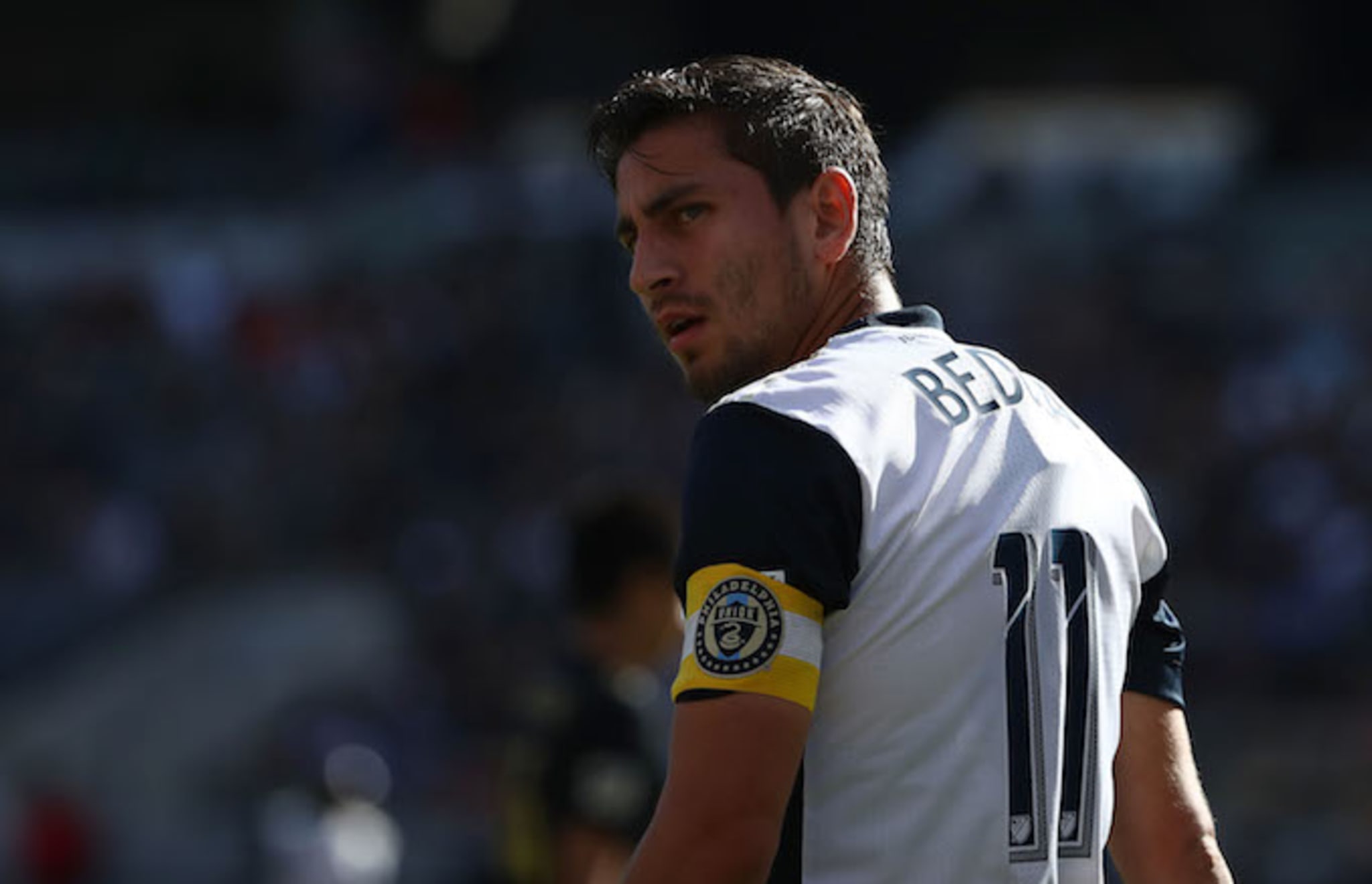 Alejandro Bedoya #11 of Philadelphia Union looks on during the MLS match.