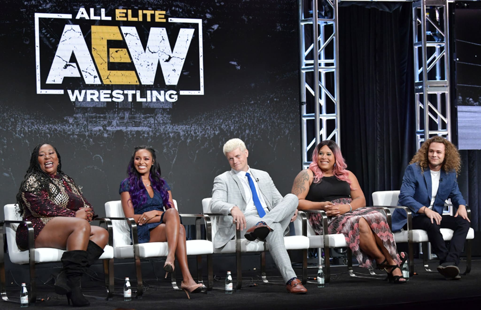 Awesome Kong, Brandi Rhodes, Cody Rhodes, Nyla Rose and Jungle Boy at 2019 TCAs