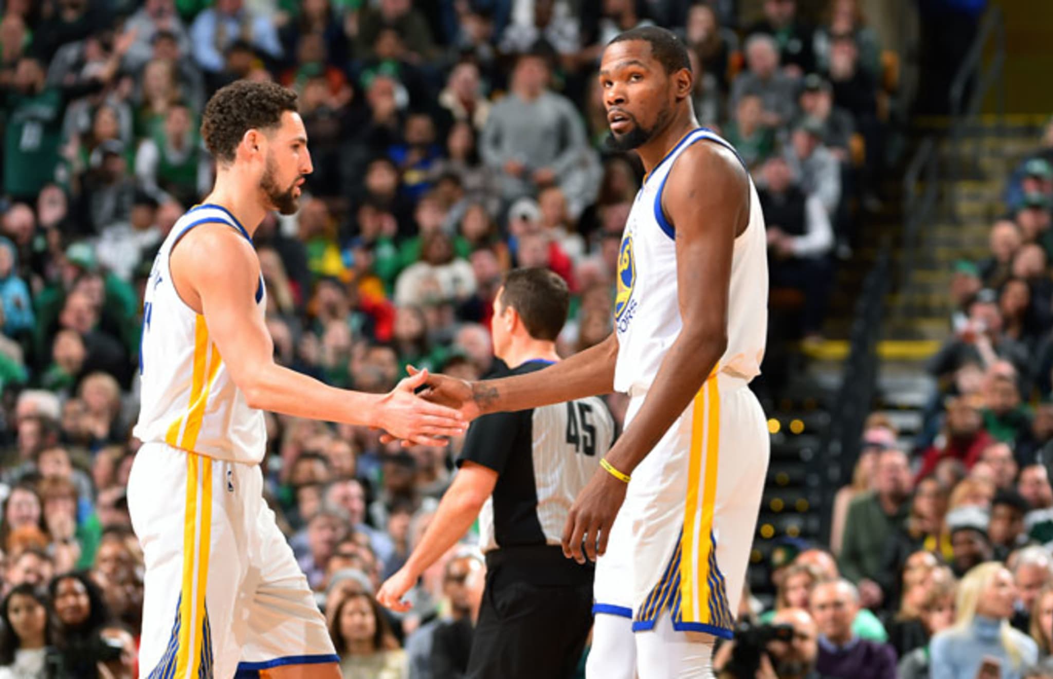 Klay Thompson and Kevin Durant