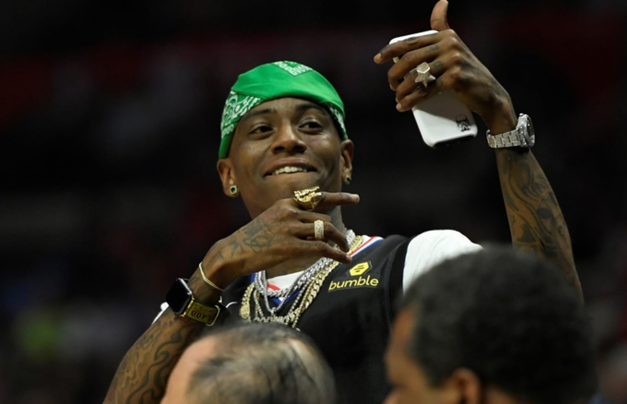 soulja boy green bandana basketball