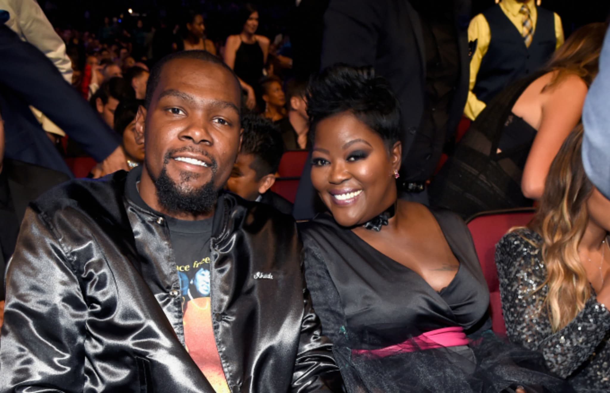 NBA player Kevin Durant (L) and Wanda Durant