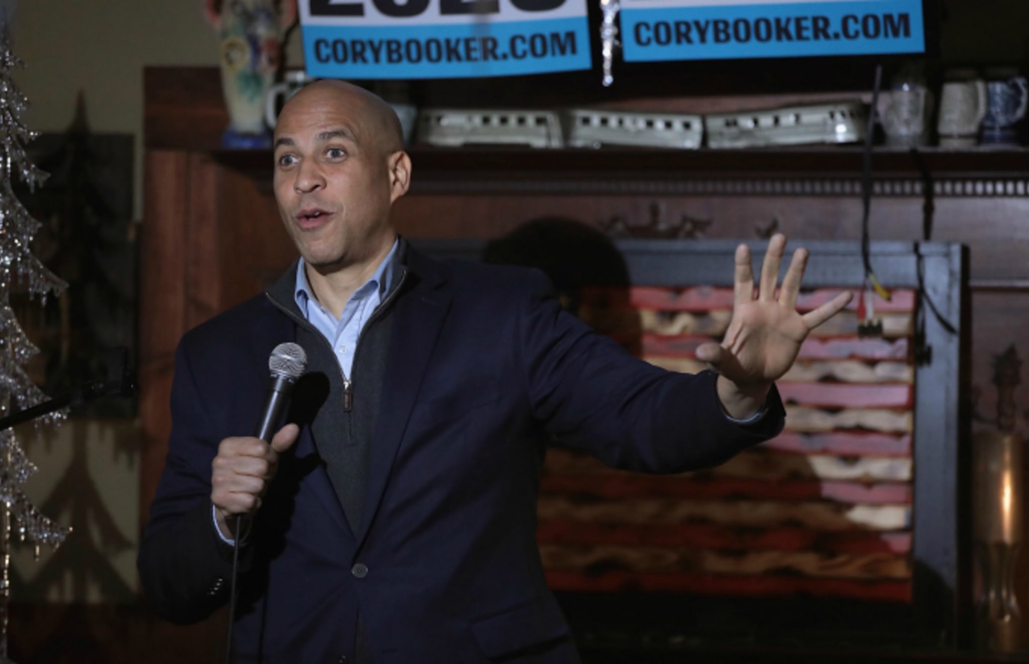 U.S. Senator Cory Booker (D NJ) speaks to guests