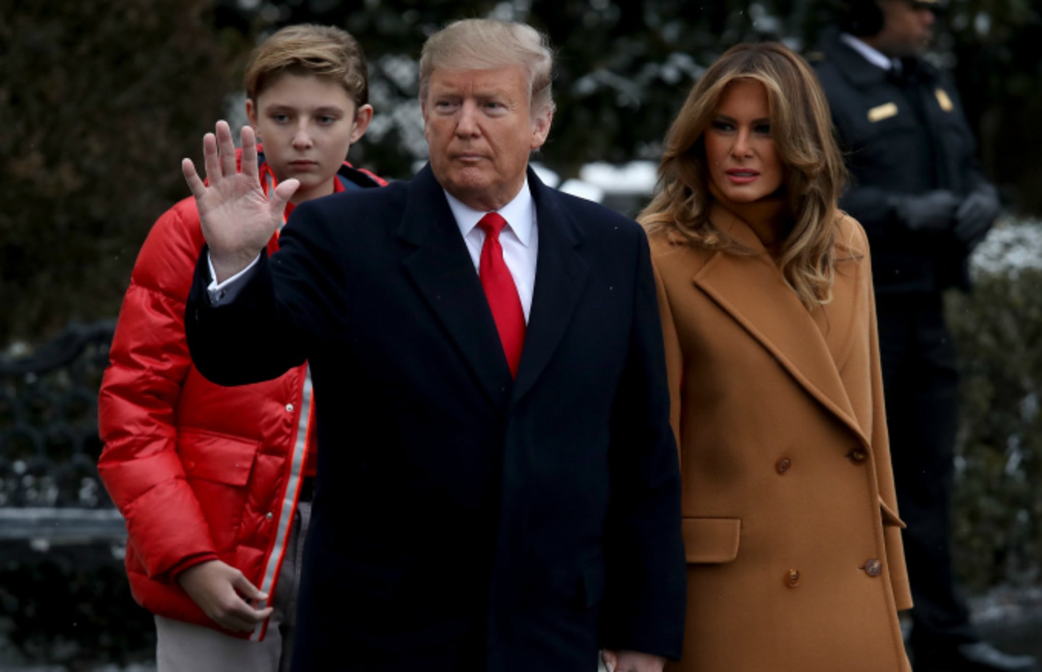 President Donald Trump departs the White House