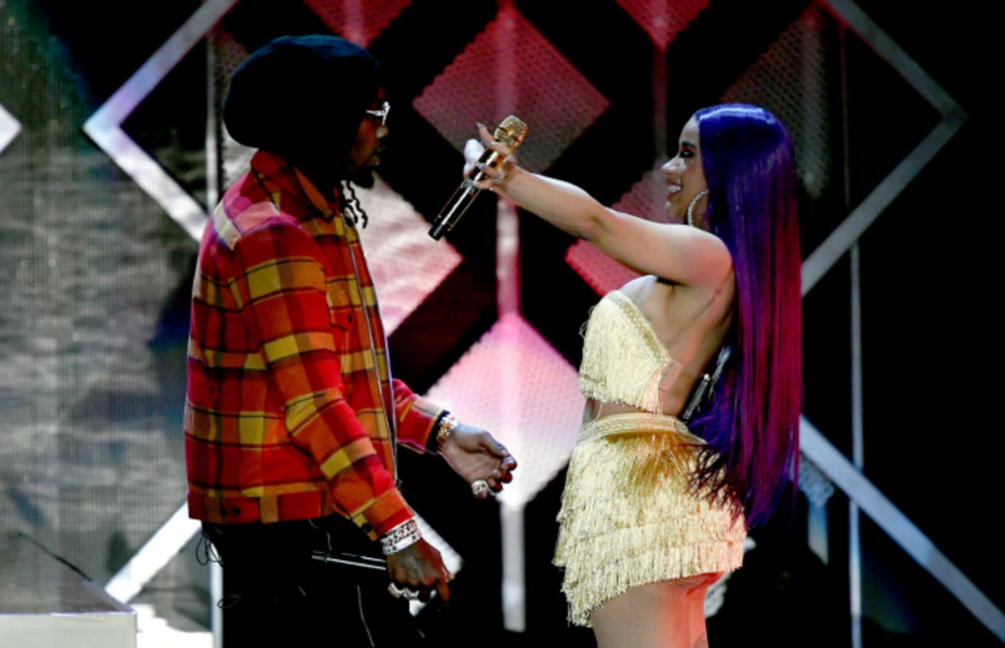 Offset and Cardi B perform onstage