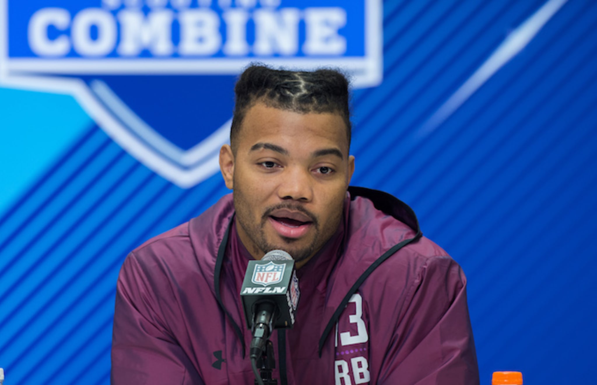 Louisiana State running back Derrius Guice.