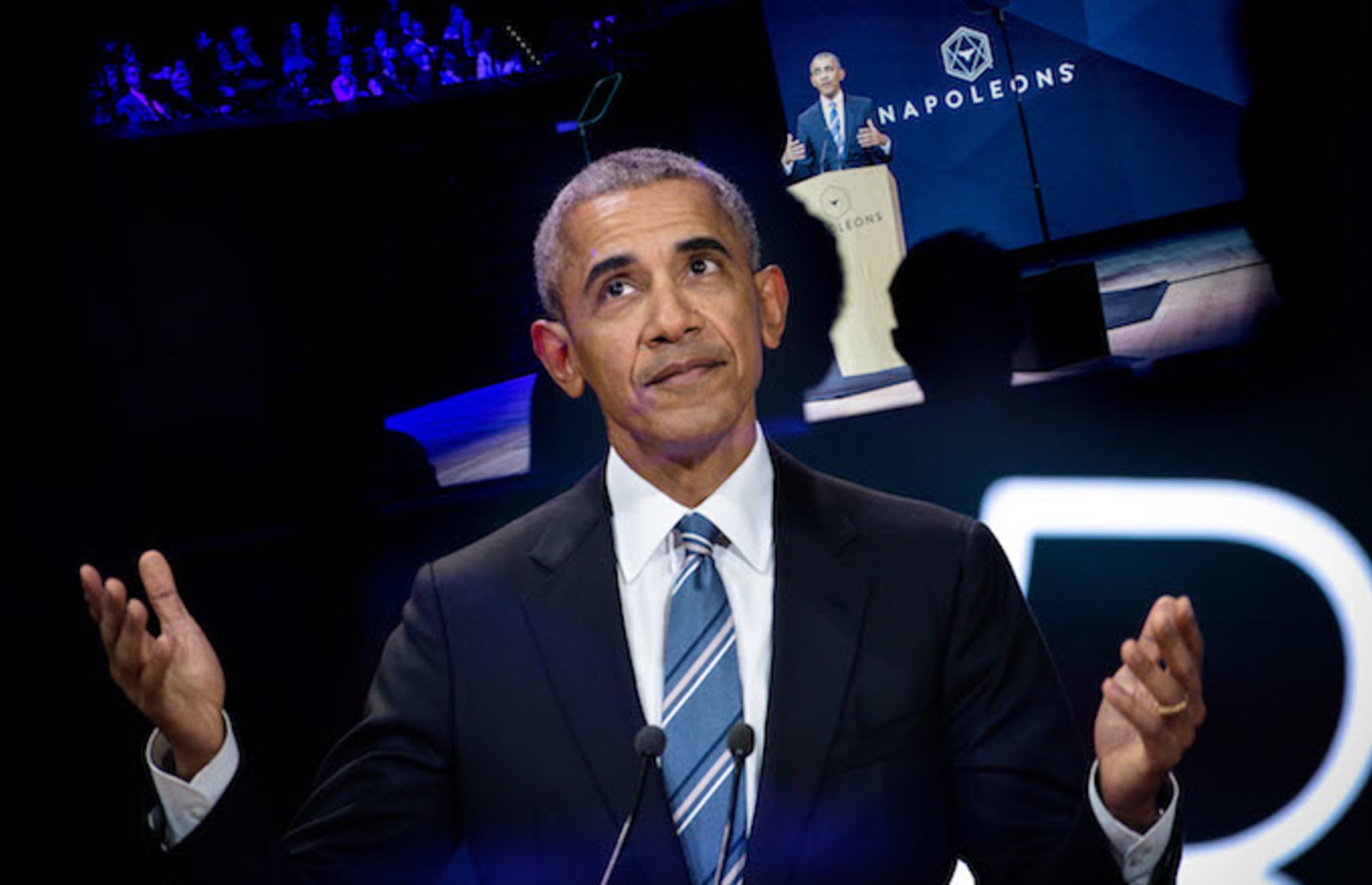 President Barack Obama during the Napoleons 2018 at Maison de la Radio