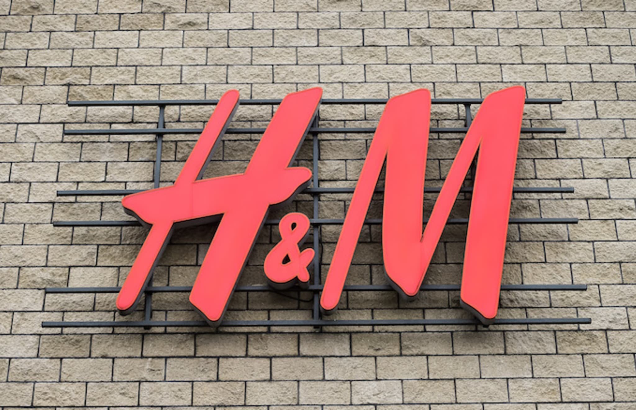 The H&M clothing store logo.