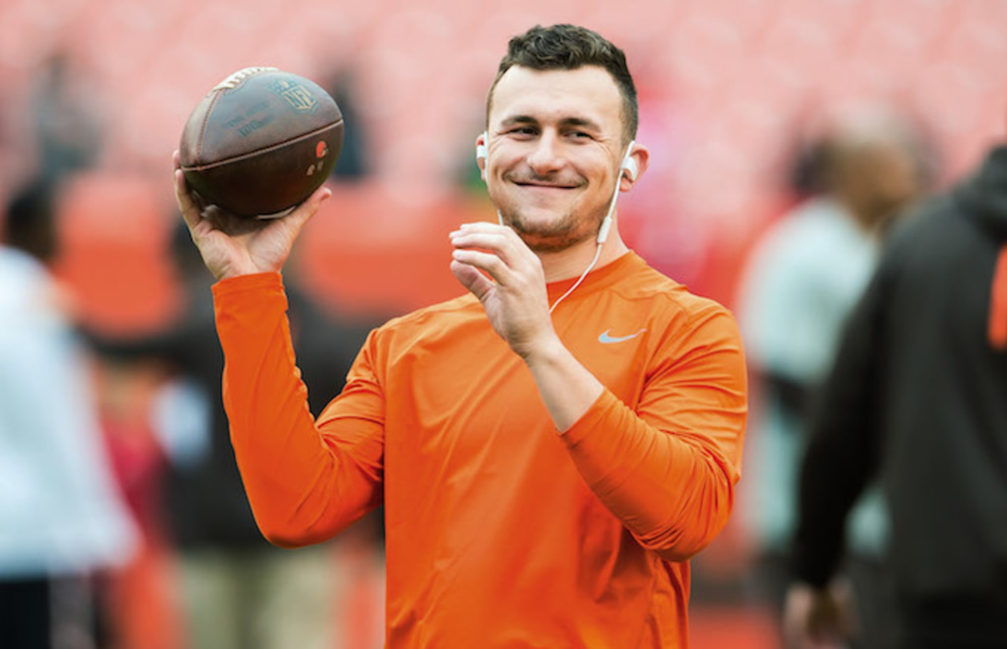 This is Johnny Manziel while he was still with the Browns.