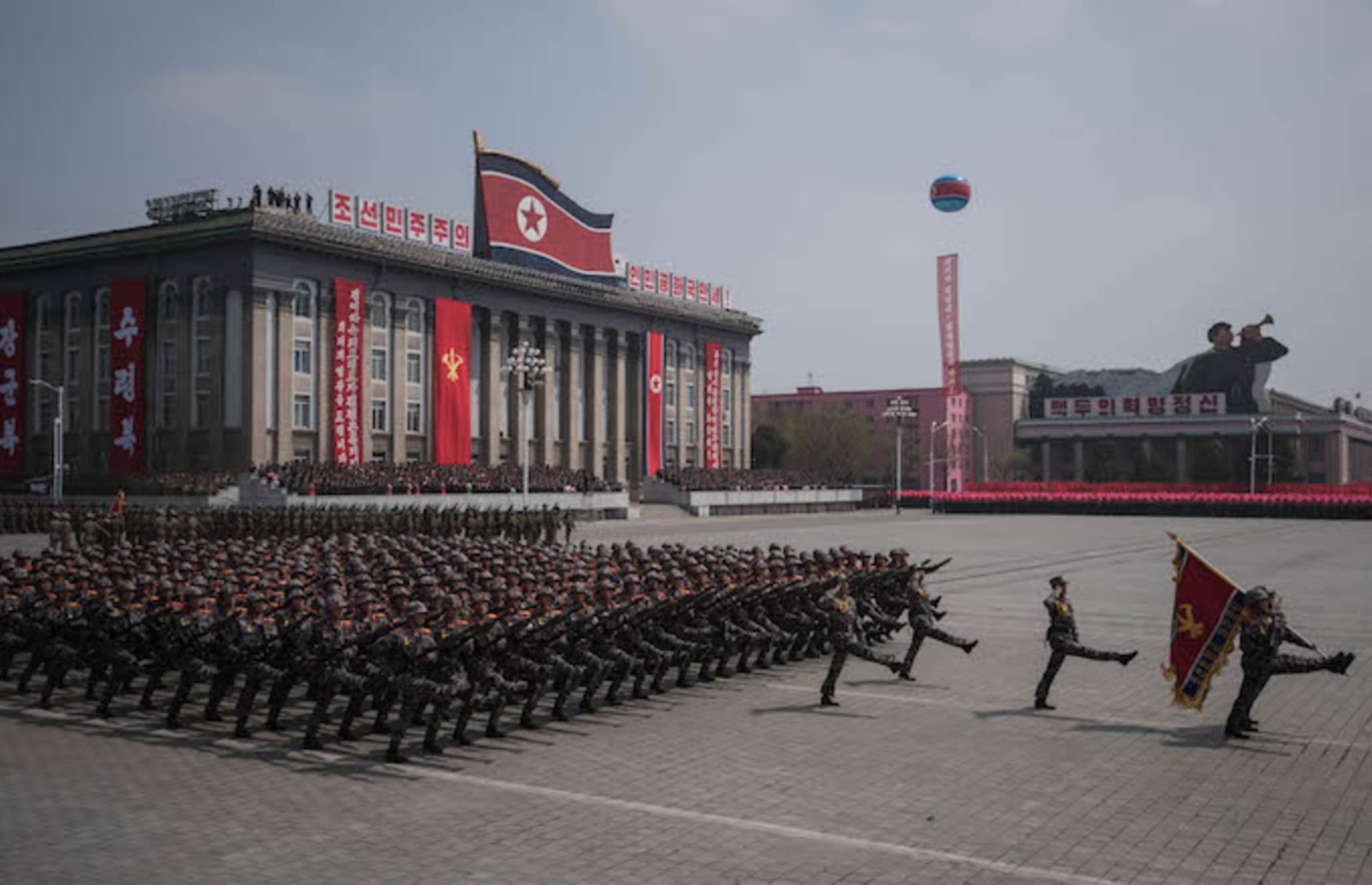 A North Korea military parade.