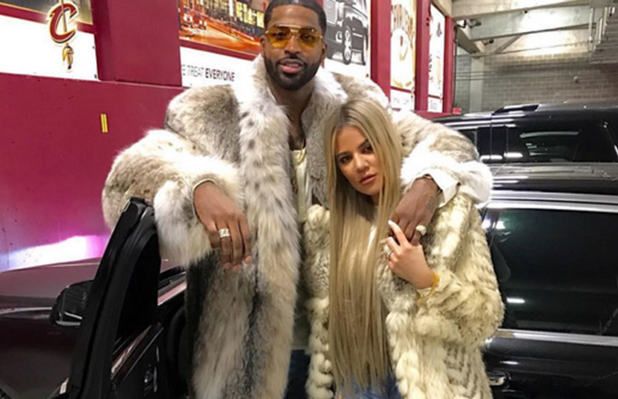 An Instagram pic of Khloe Kardashian and Tristan Thompson.