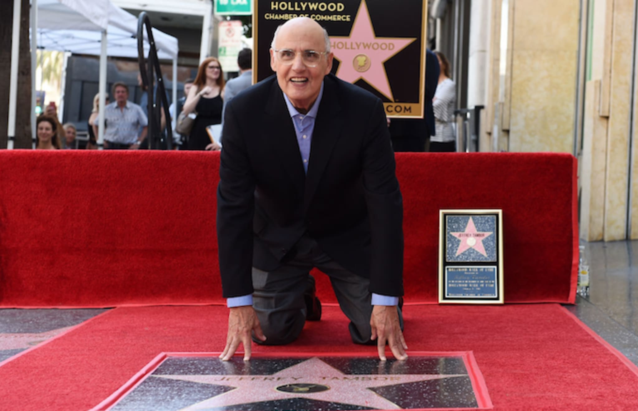 Jeffrey Tambor with his star on the Hollywood Walk of Fame.