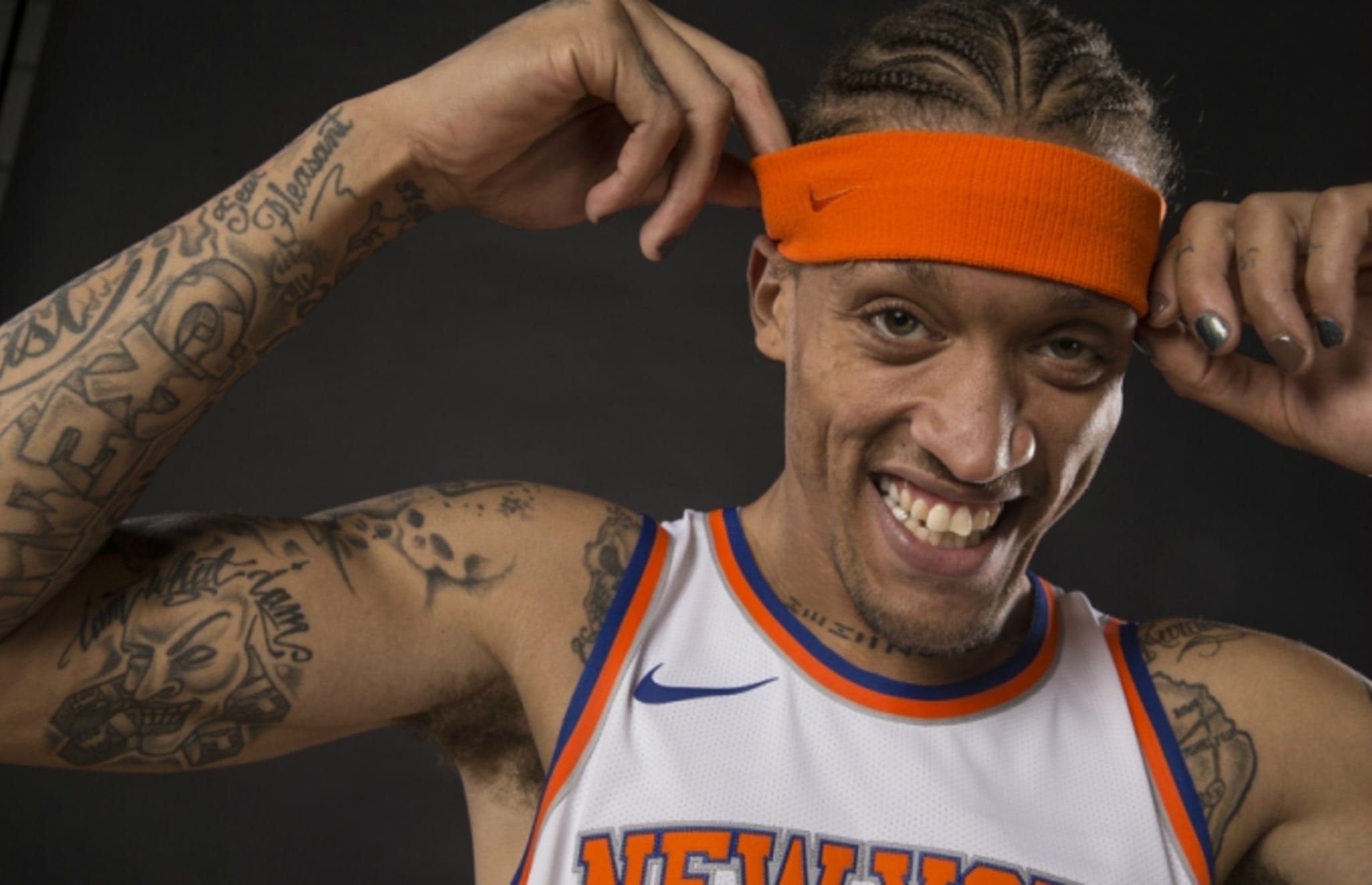 Michael Beasley on Knicks media day.