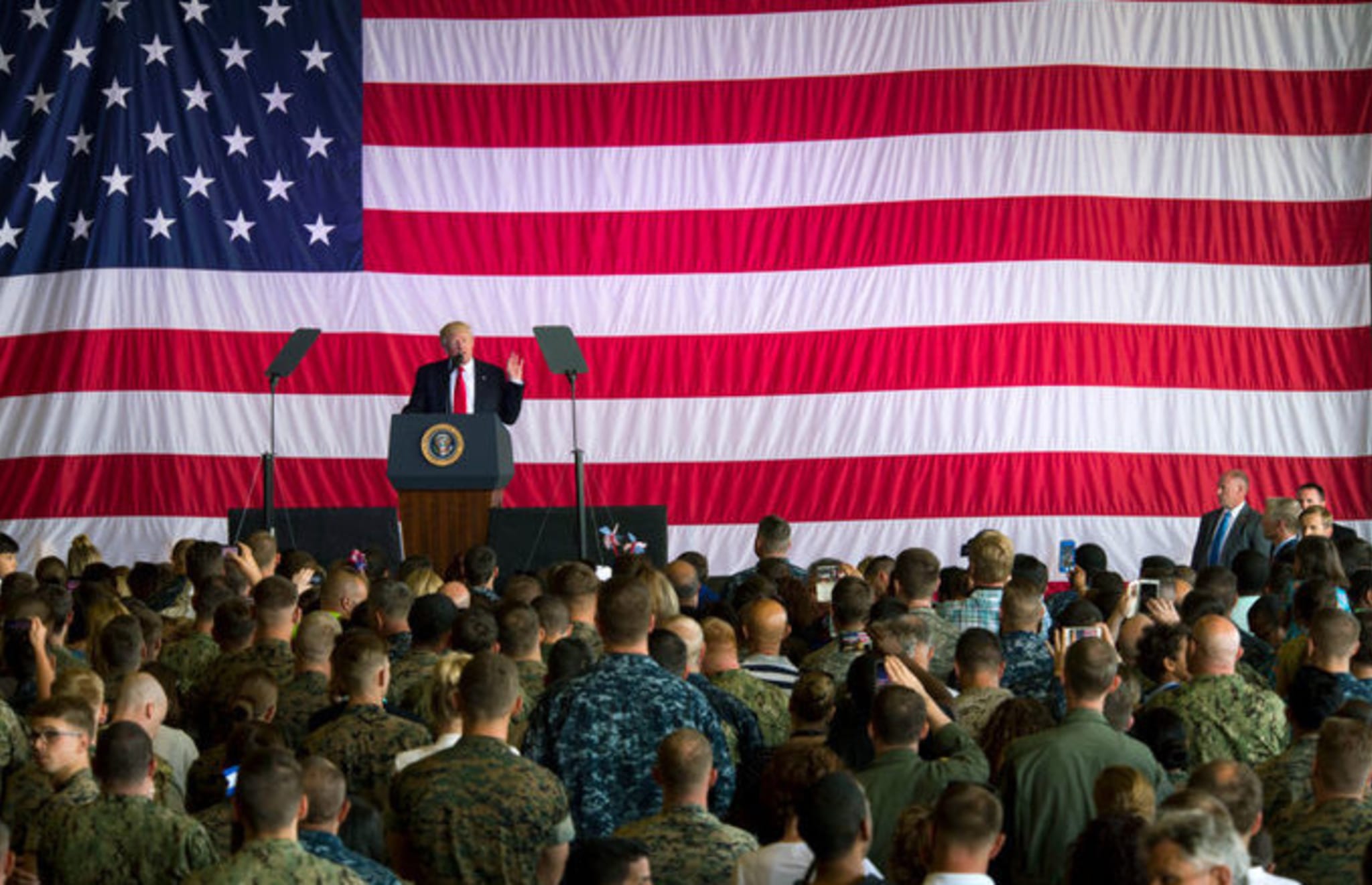 president trump military