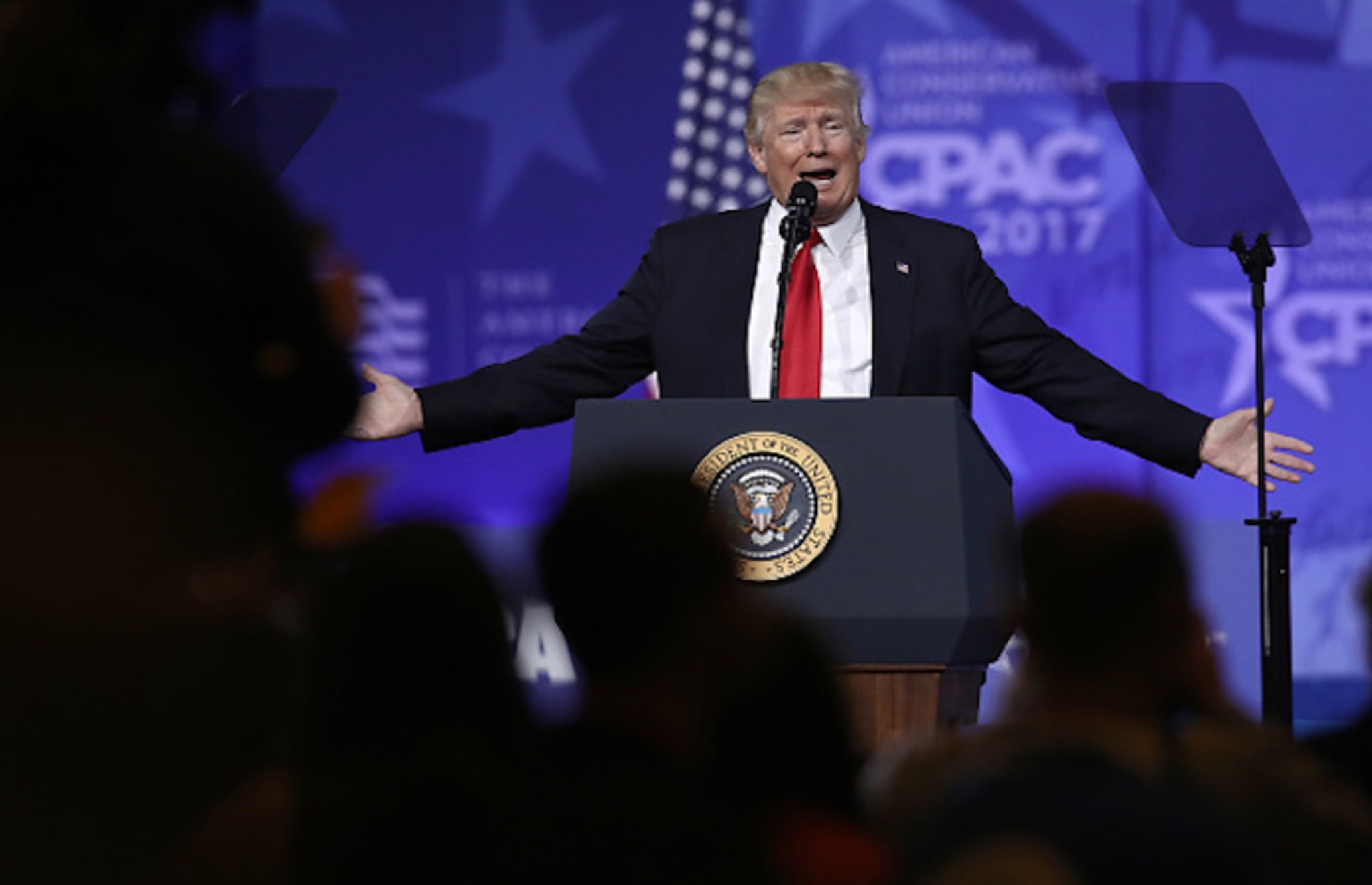 Donald Trump speaks during the Conservative Political Action Conference