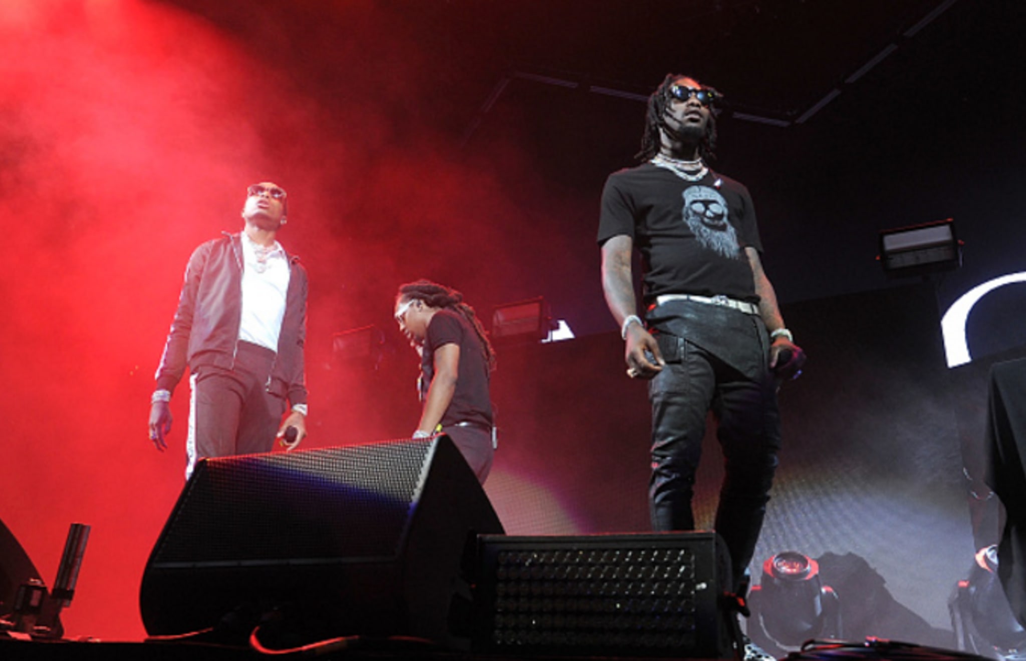 Quavo, Offset and Takeoff of Migos perform at Future In Concert
