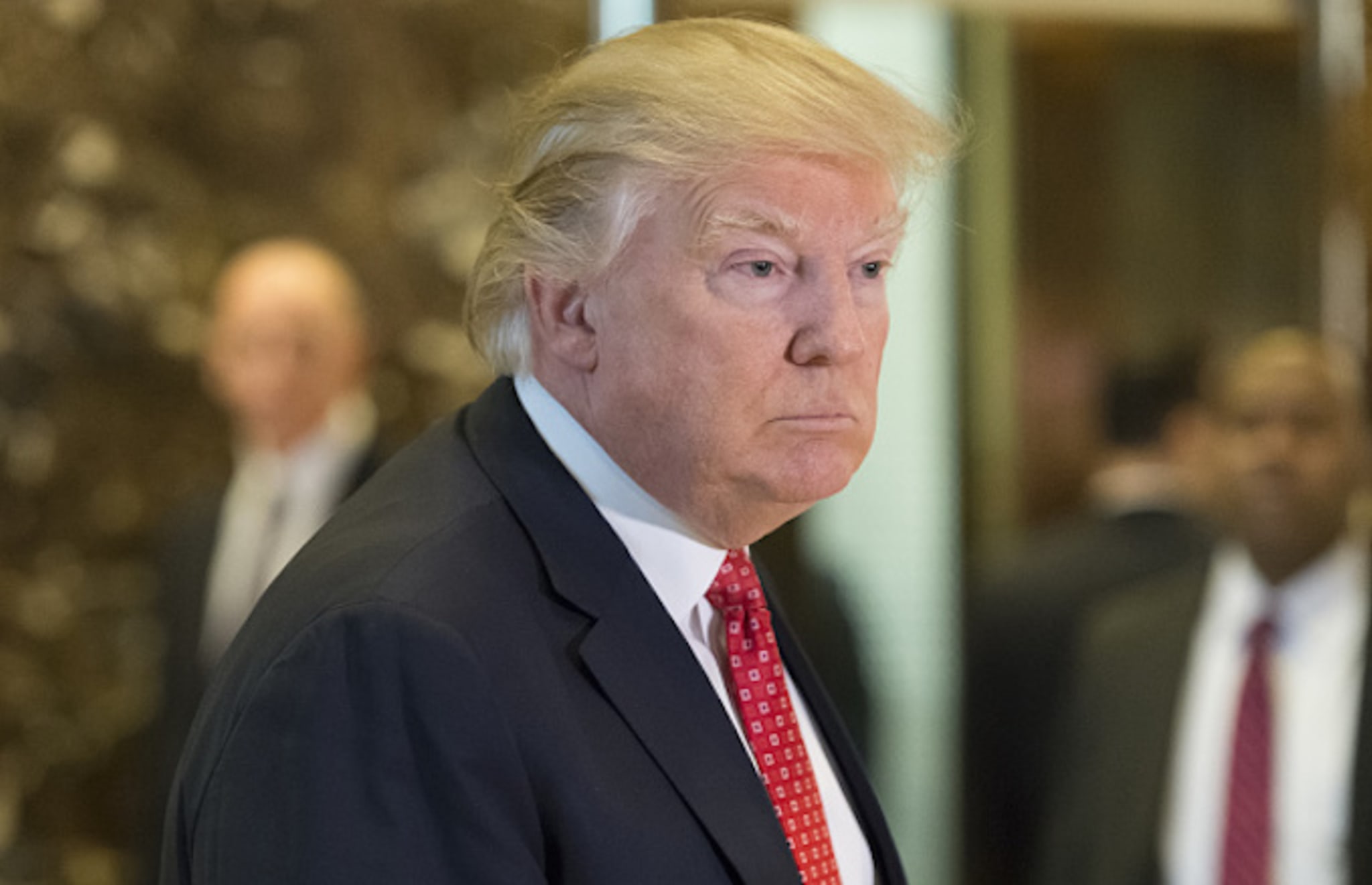 Donald Trump in Trump Tower lobby