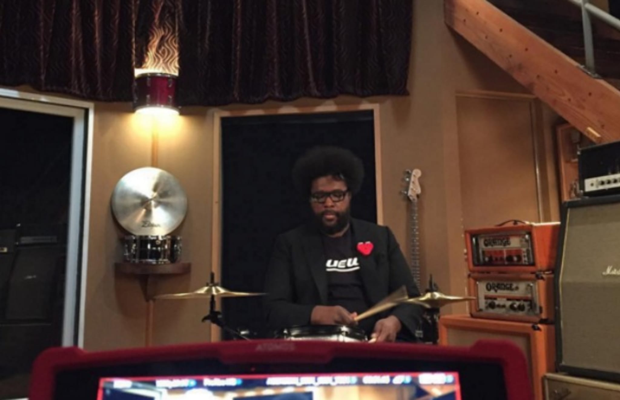 questlove instagram selfie playing drums