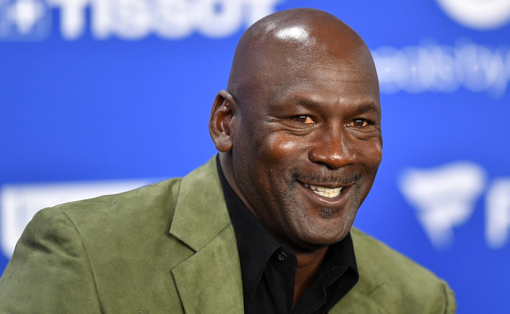 Michigan Jordan speaks to reporters before Hornets game in 2020