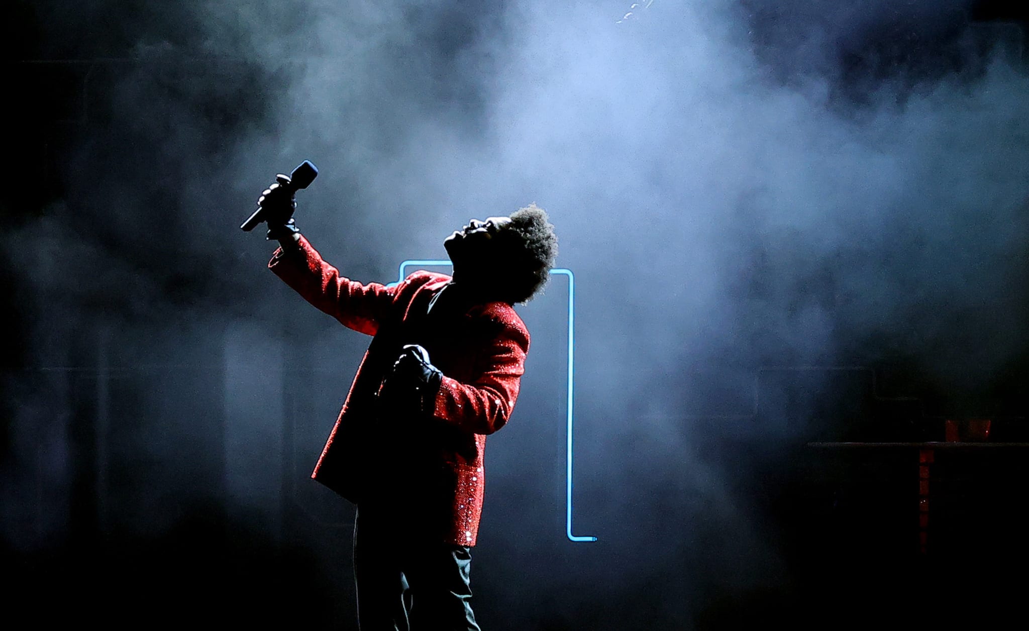 The Weeknd onstage for tour dates post