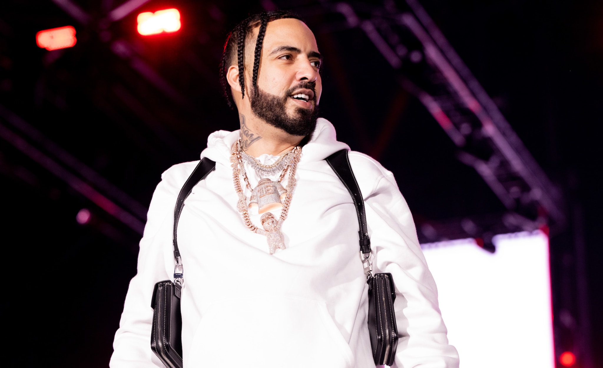 French Montana performing onstage at 2021 Rolling Loud