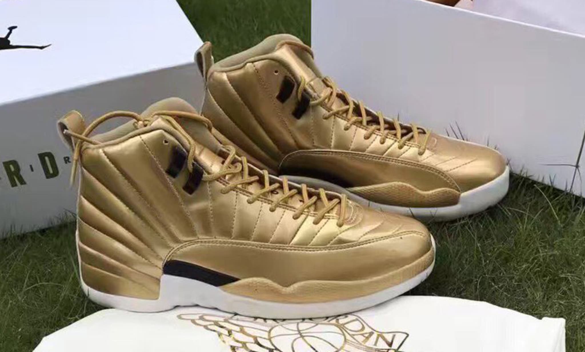 Gold Air Jordan 12
