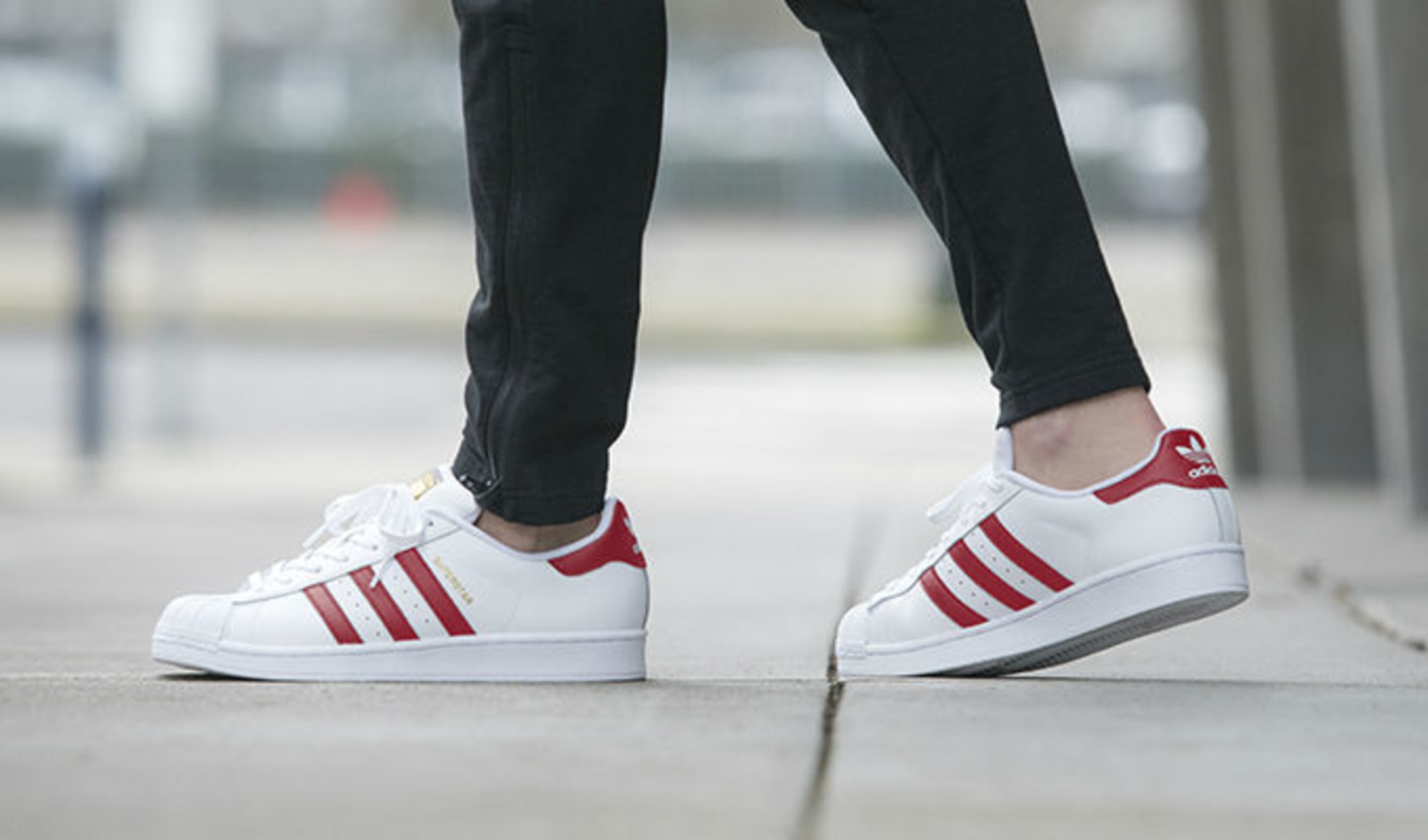 adidas Superstar White/Scarlet (1)