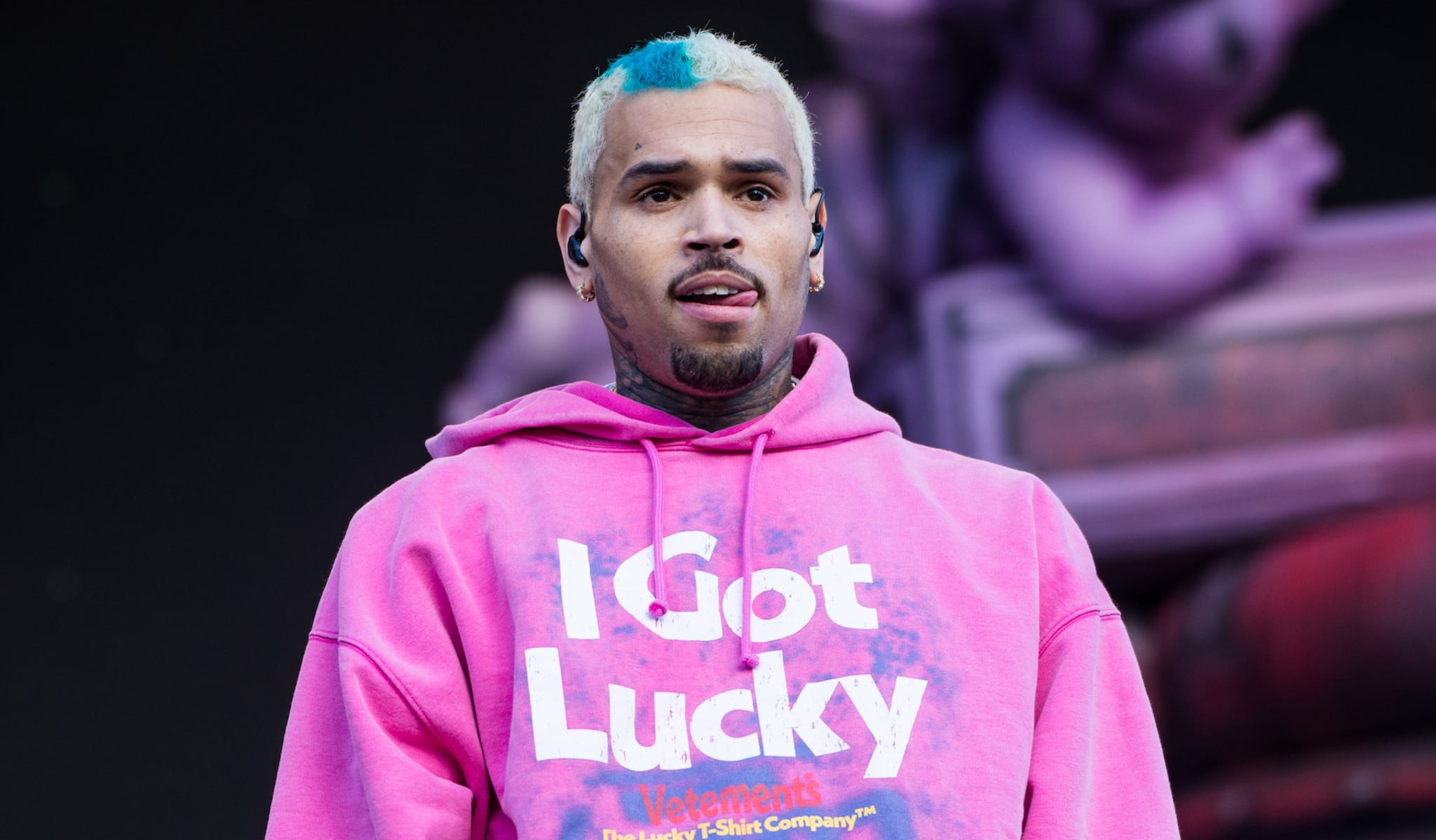 Chris Brown performs at 2022 Wireless Festival