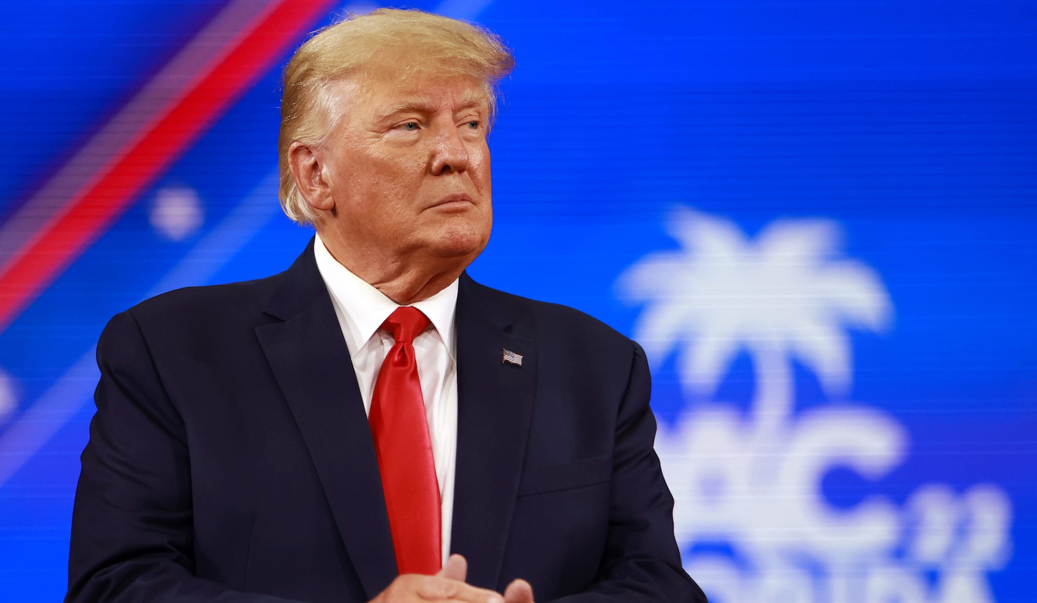 Donald Trump speaks during CPAC conference in 2022