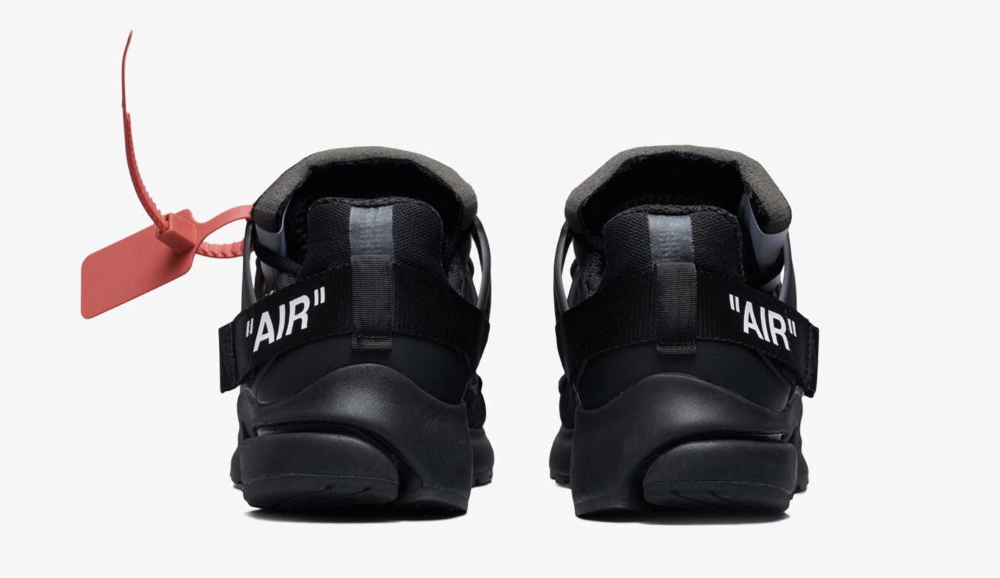 Off White x Nike Air Presto 'Polar Opposites/Black' AA3830 002 (Heel)