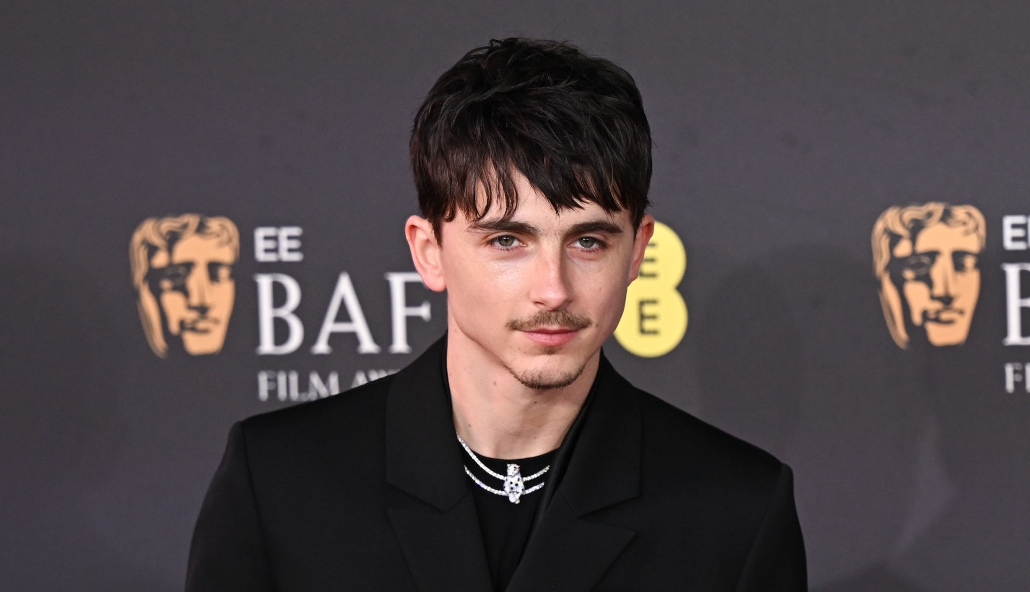 LONDON, ENGLAND - FEBRUARY 16: Timothée Chalamet attends the 2025 EE BAFTA Film Awards at The Royal Festival Hall on February 16, 2025 in London, England.
