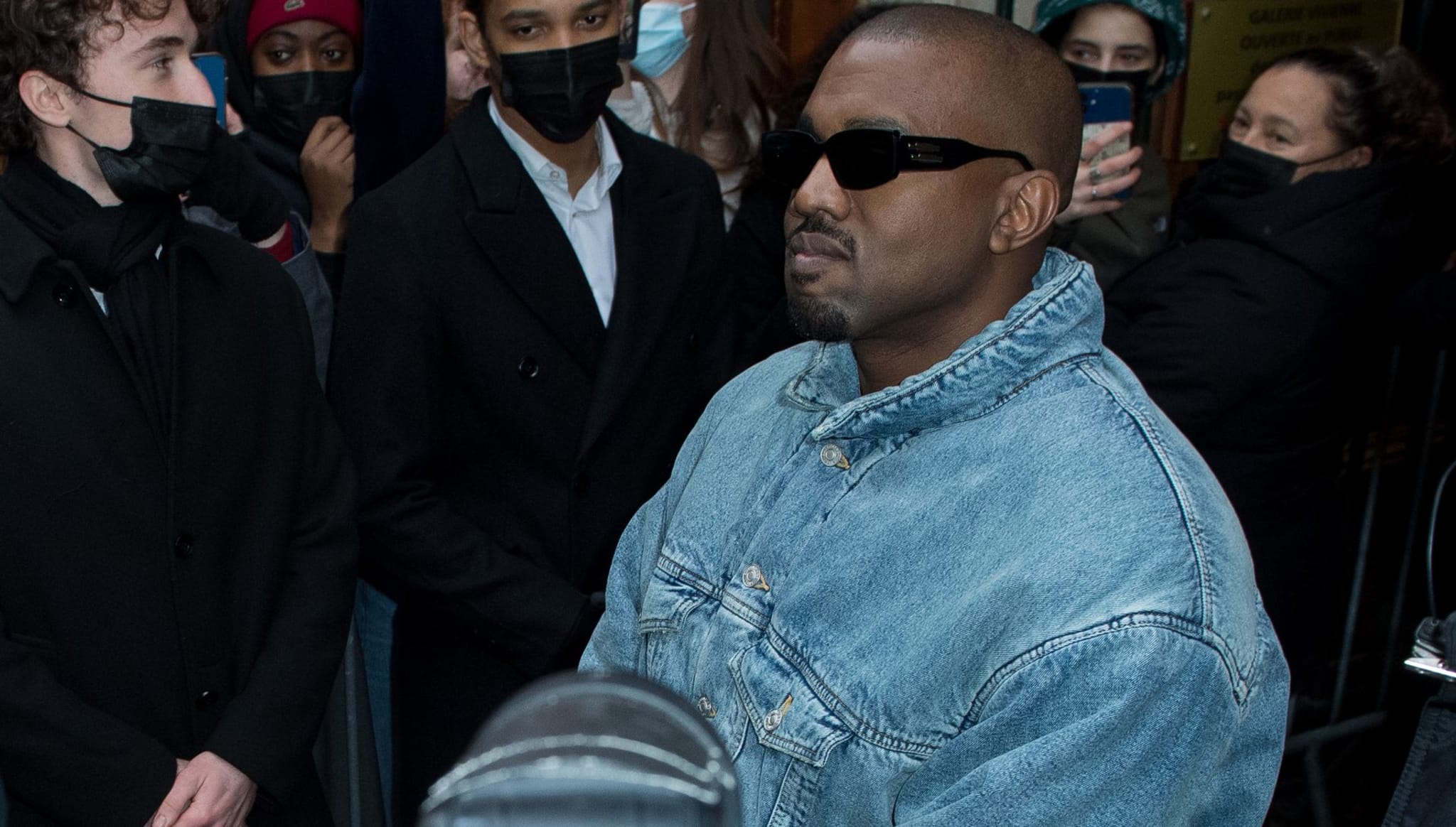 Ye attends the Kenzo Fall/Winter 2022/2023 show